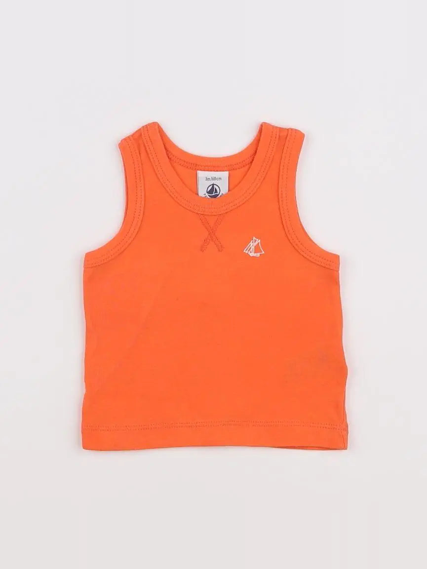 Petit Bateau - maillot de corps orange - 3 mois