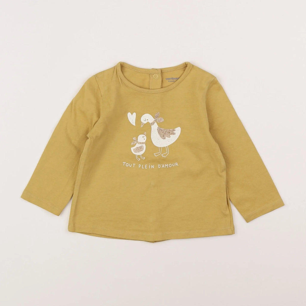 Vertbaudet - tee-shirt jaune - 9 mois