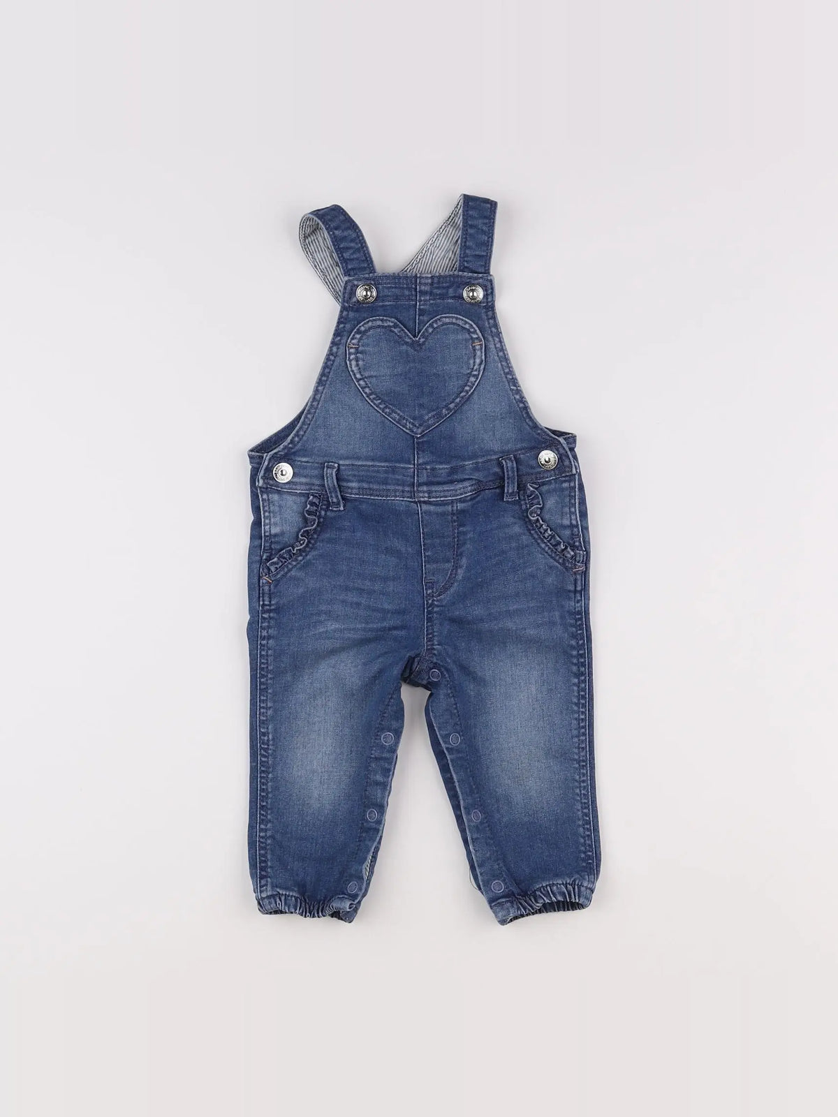 H&M - salopette bleu - 6/9 mois