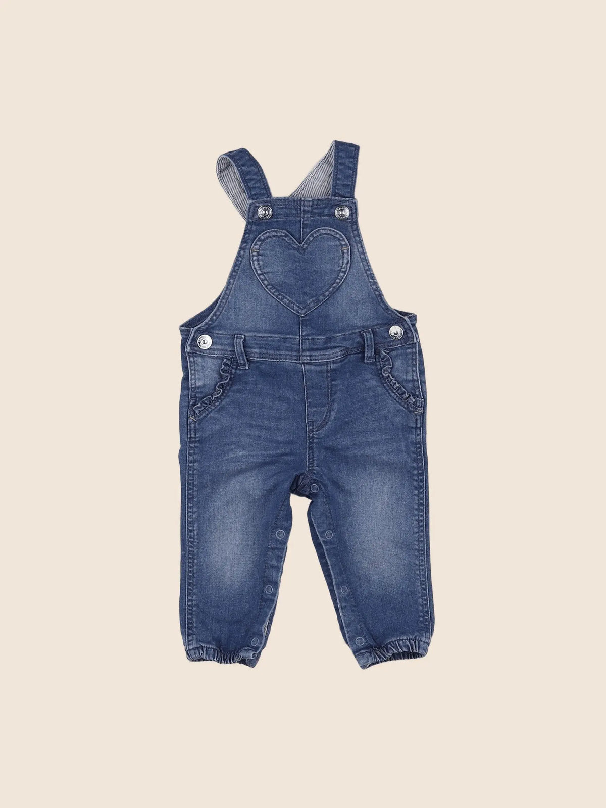 H&M - salopette bleu - 6/9 mois