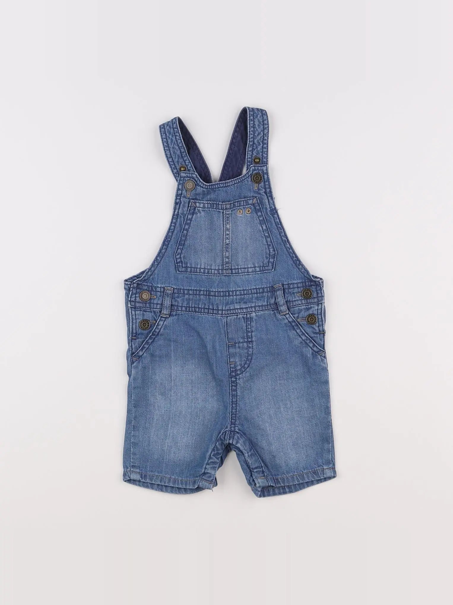 H&M - salopette bleu - 6/9 mois