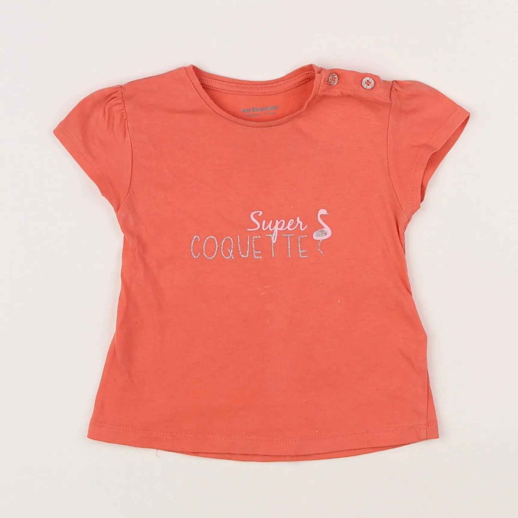 Vertbaudet - tee-shirt orange - 12 mois