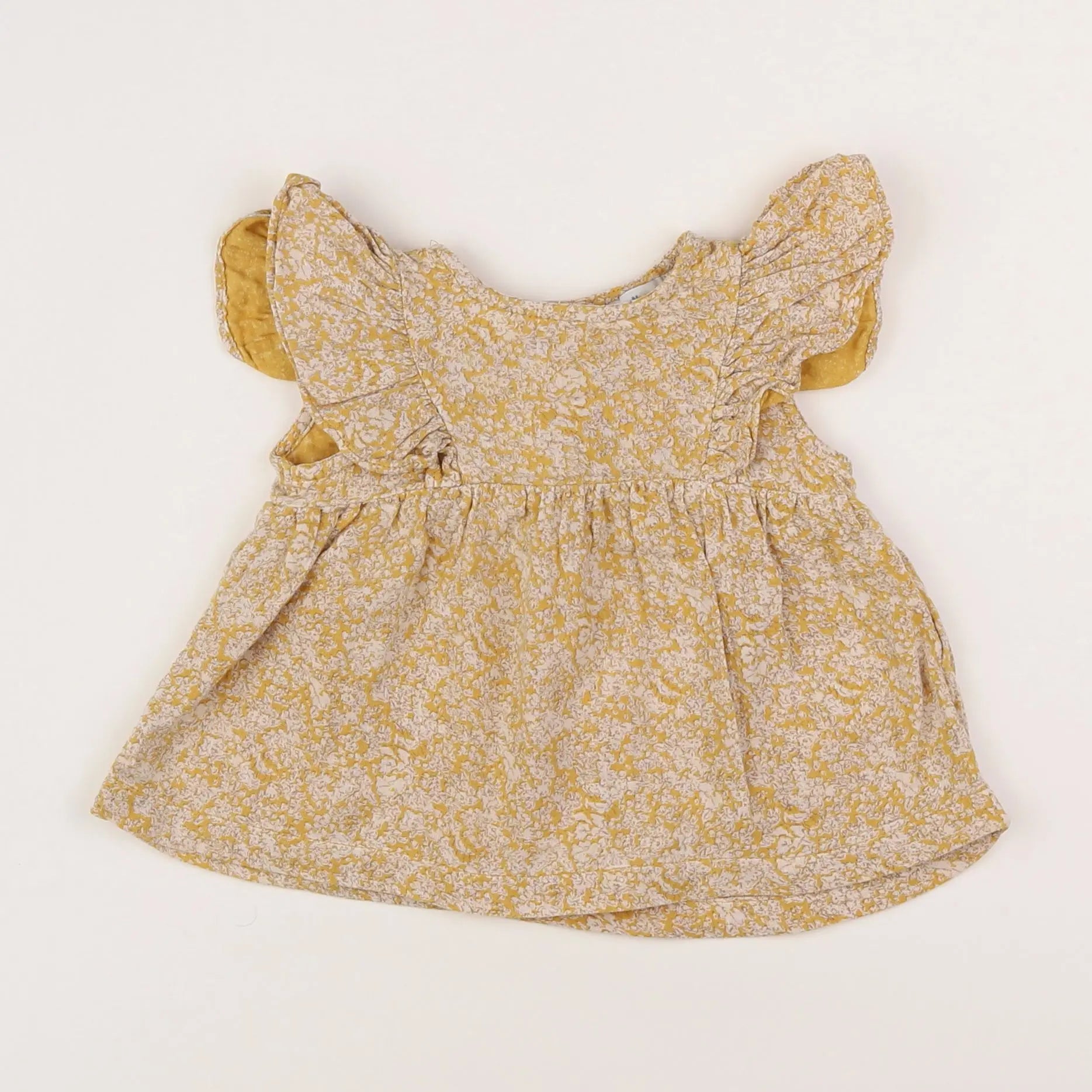 Vertbaudet - blouse jaune - 6 mois