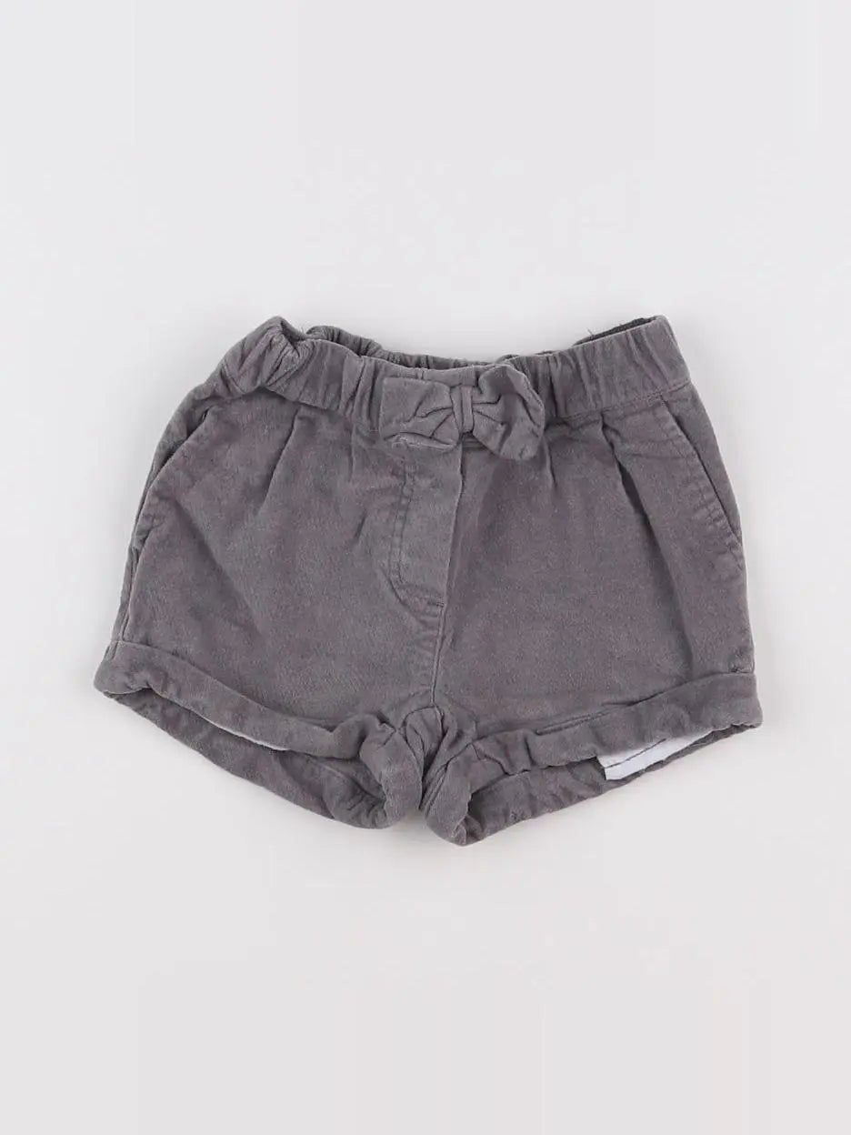 Vertbaudet - short gris - 2 ans