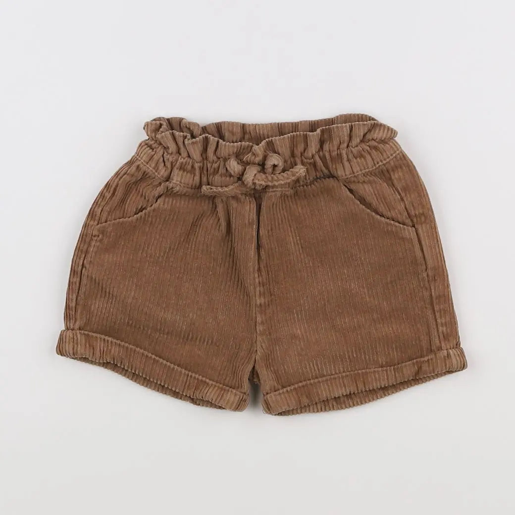 Vertbaudet - short marron - 9 mois
