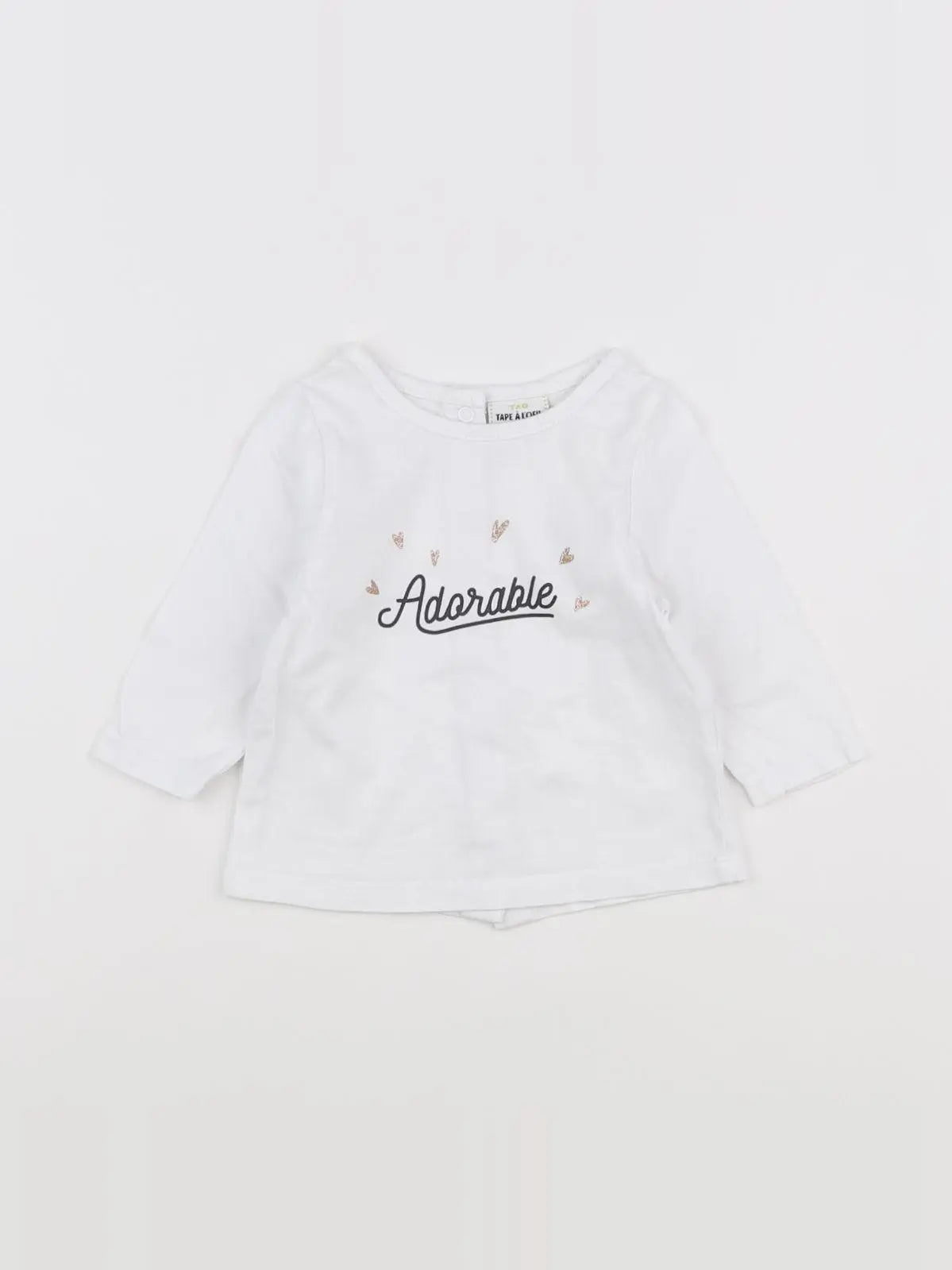 Tape à l'oeil - tee-shirt blanc - 3 mois