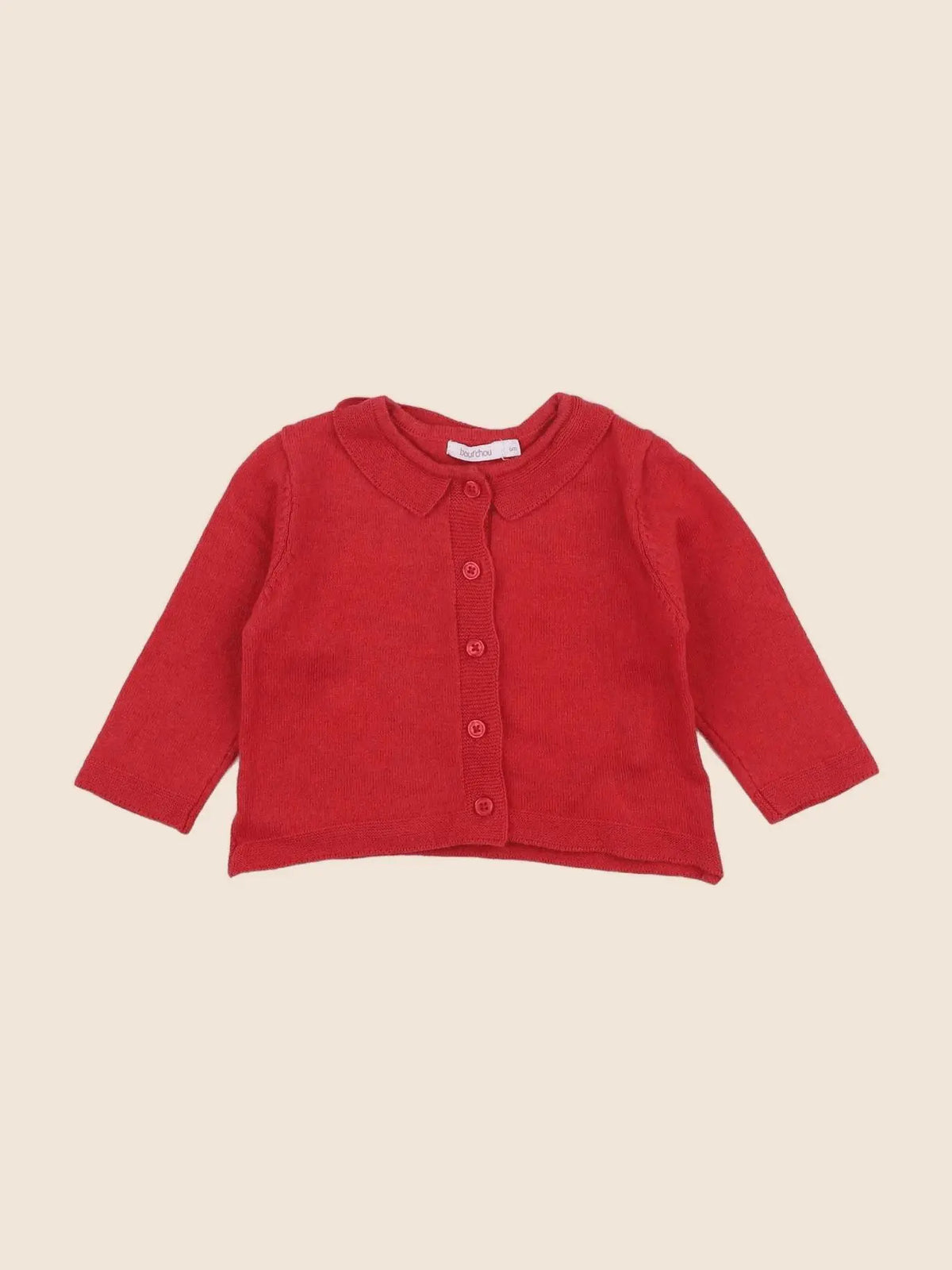 Boutchou - gilet rouge - 6 mois
