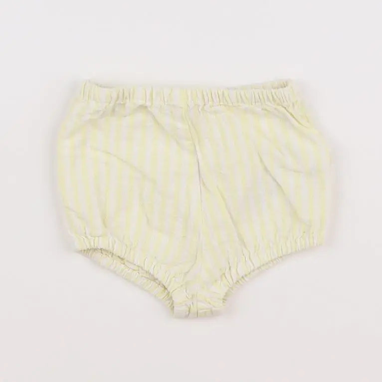 Vertbaudet - bloomer blanc, jaune - 3 mois