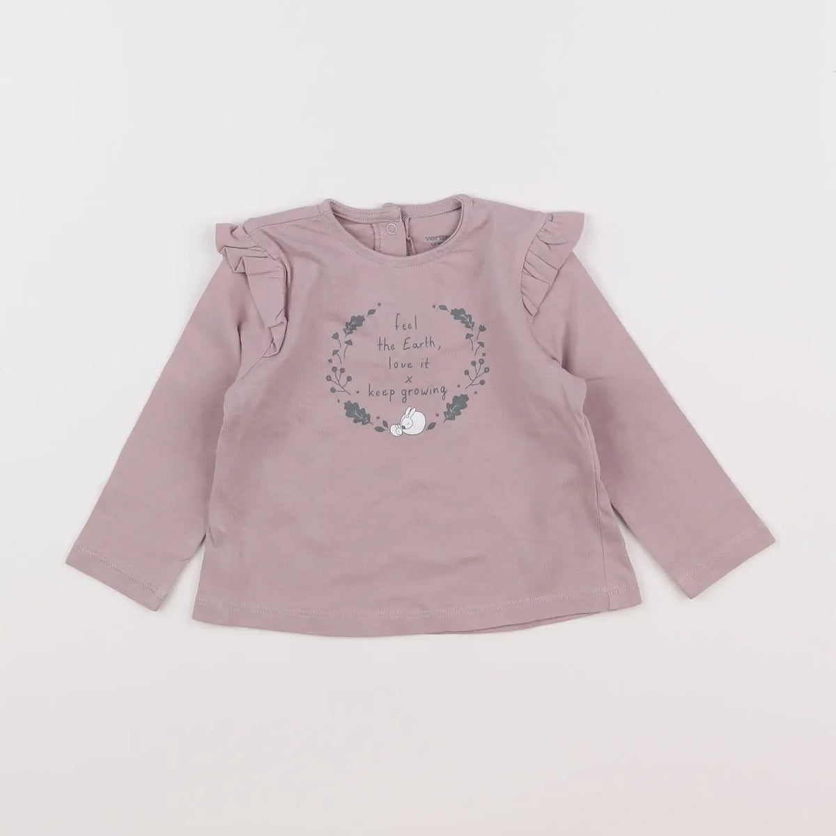 Vertbaudet - tee-shirt violet - 12 mois