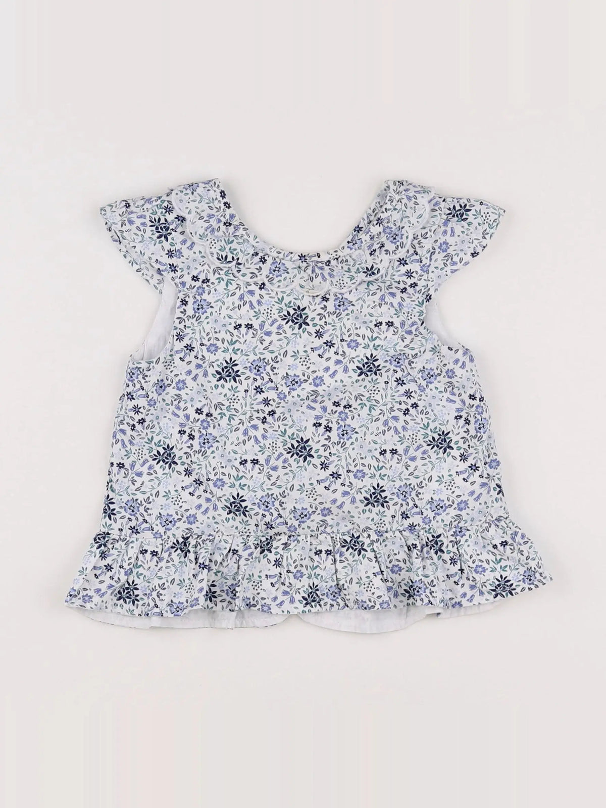 Vertbaudet - blouse blanc, bleu - 18 mois