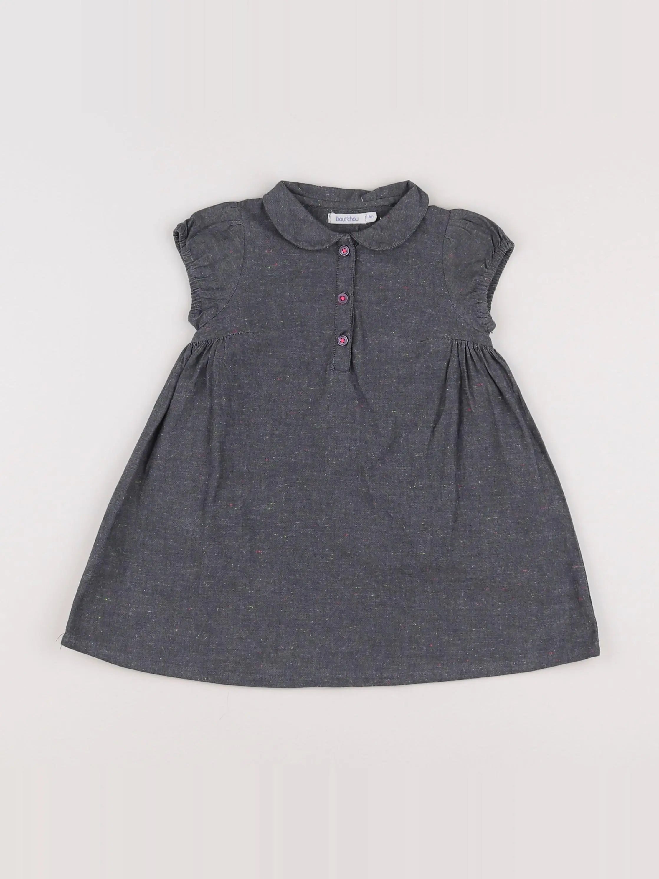 Boutchou - robe gris - 6 mois