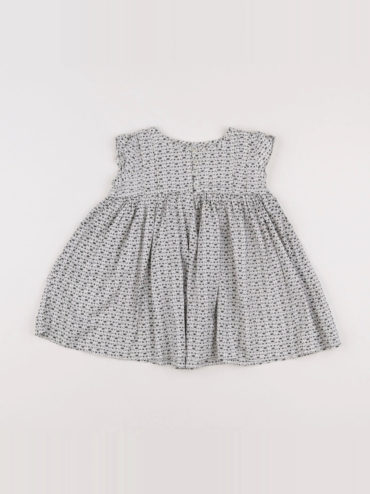 Boutchou - robe blanc, gris - 6 mois