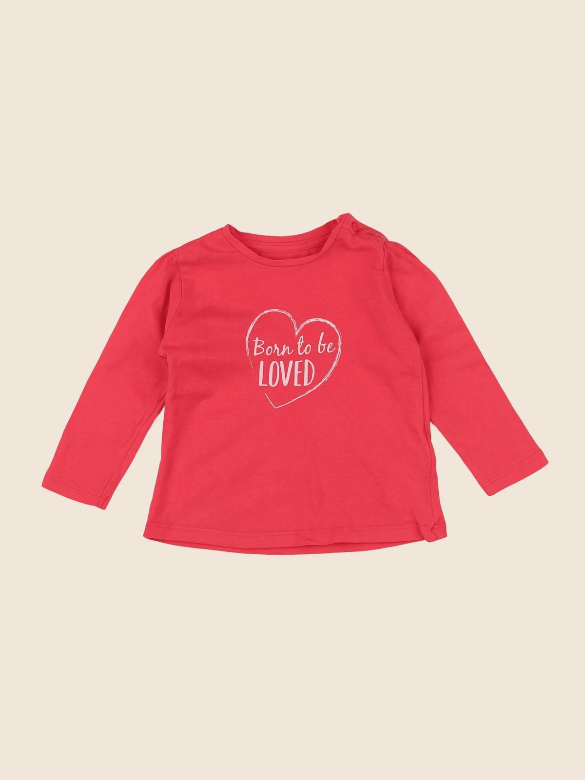 Vertbaudet - tee-shirt rose - 12 mois