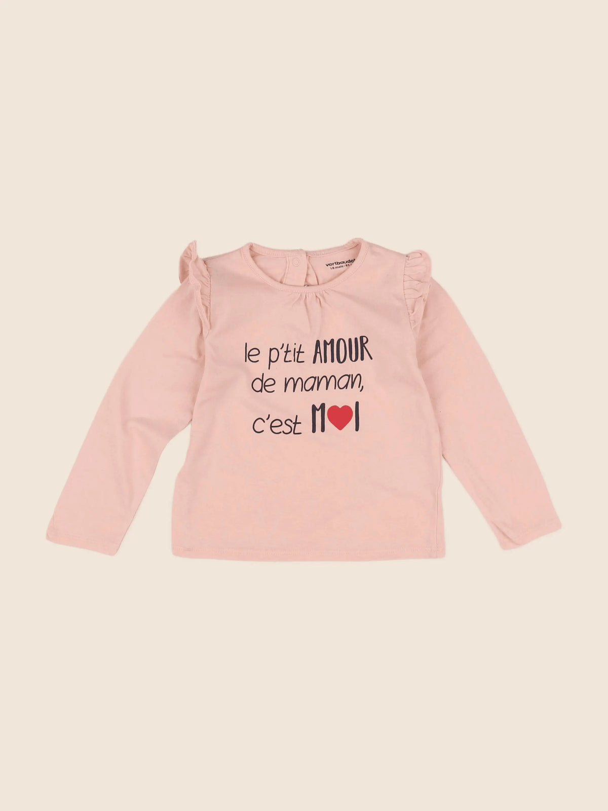 Vertbaudet - tee-shirt rose - 18 mois