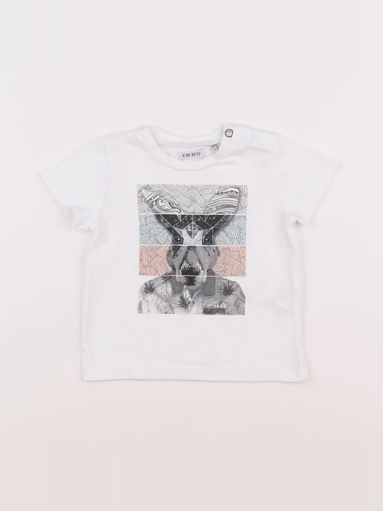 IKKS - tee-shirt blanc - 12 mois