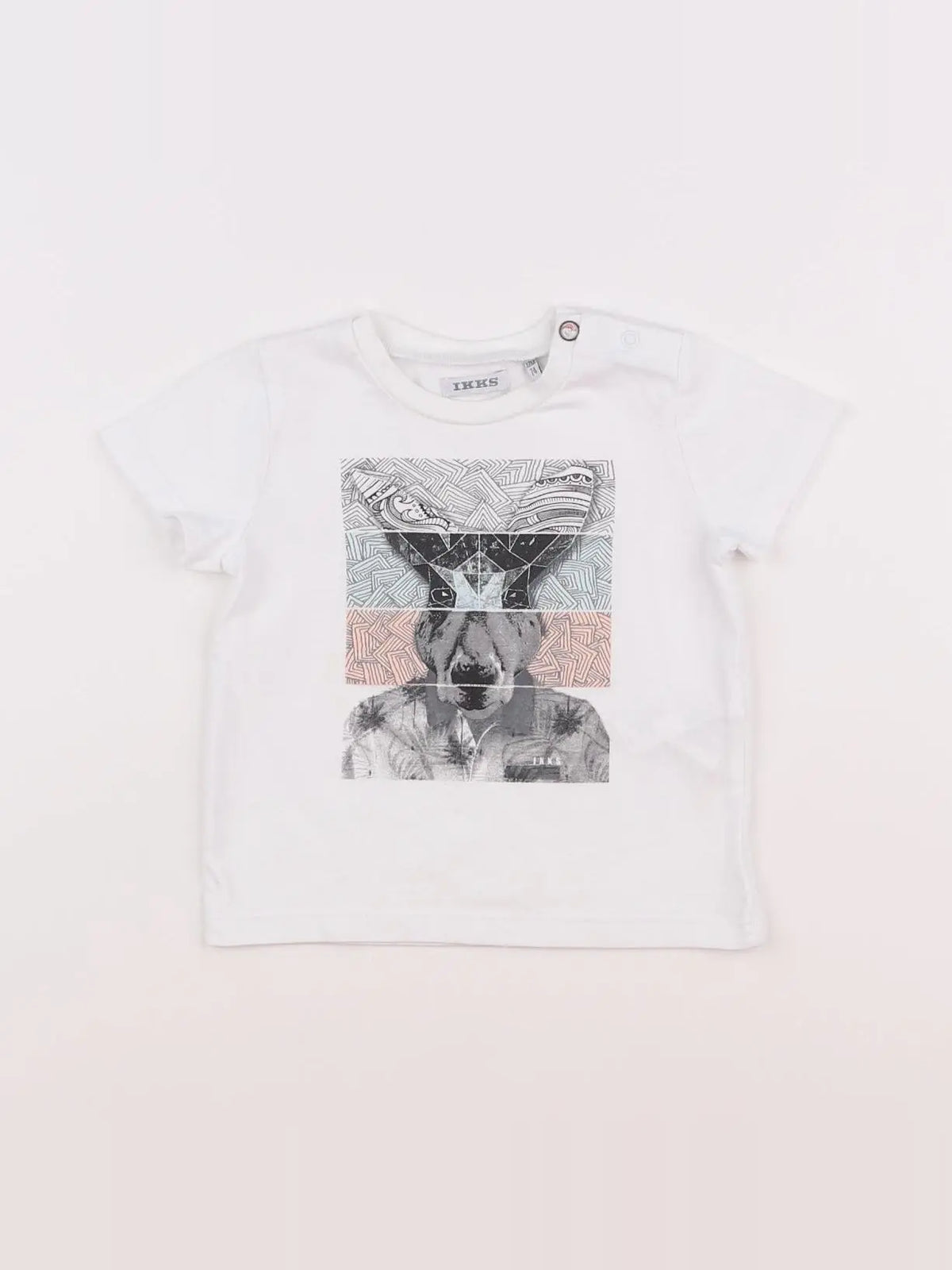 IKKS - tee-shirt blanc - 12 mois