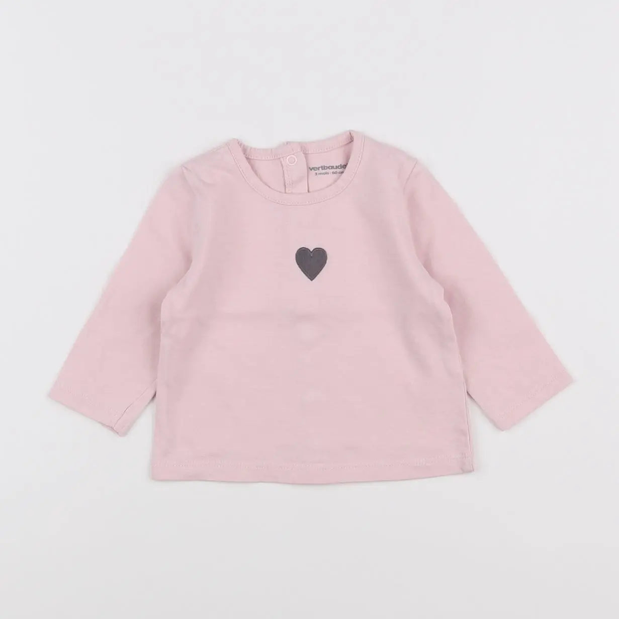 Vertbaudet - tee-shirt rose - 3 mois