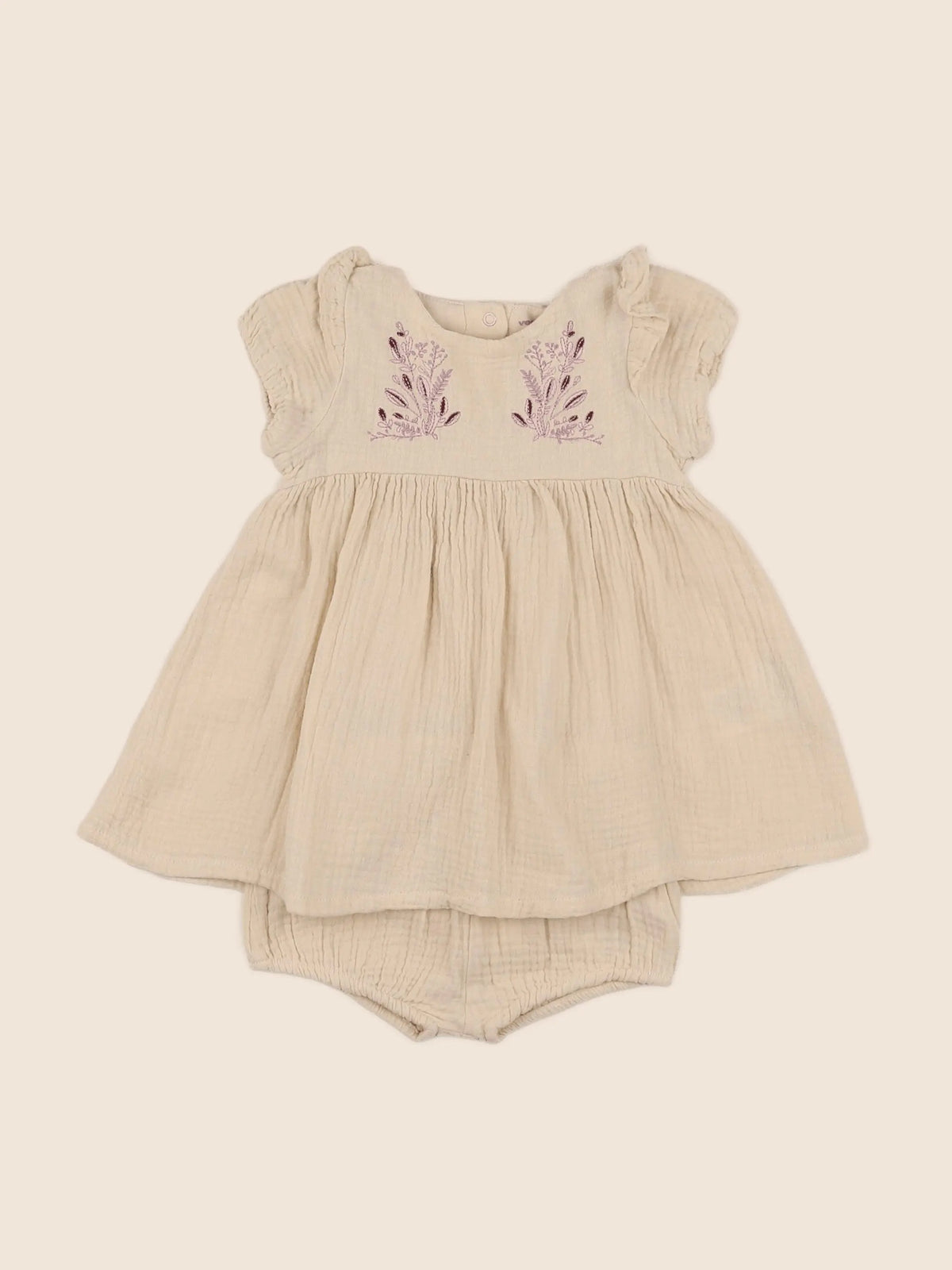 Vertbaudet - robe beige - 6 mois