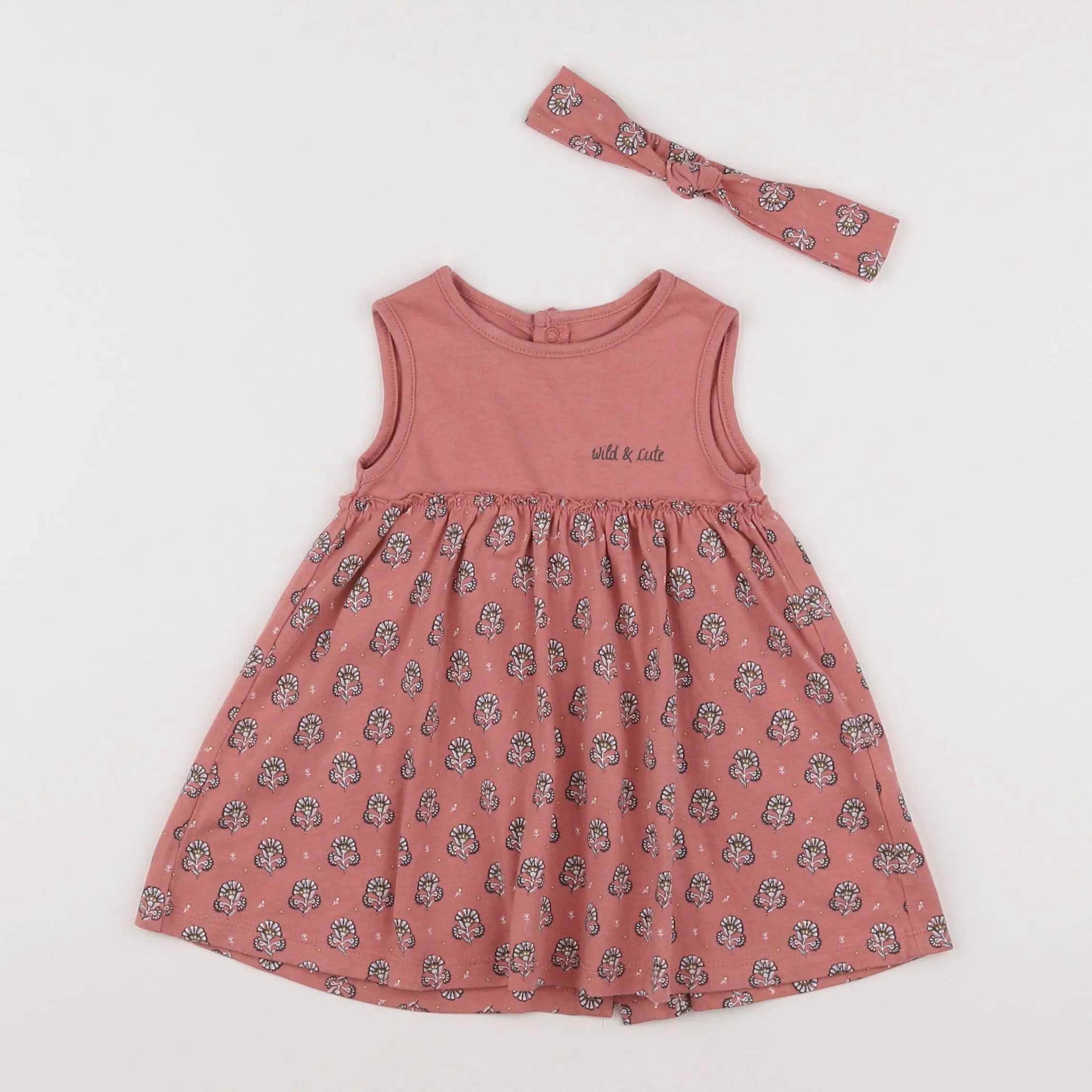 Vertbaudet - robe rose - 6 mois