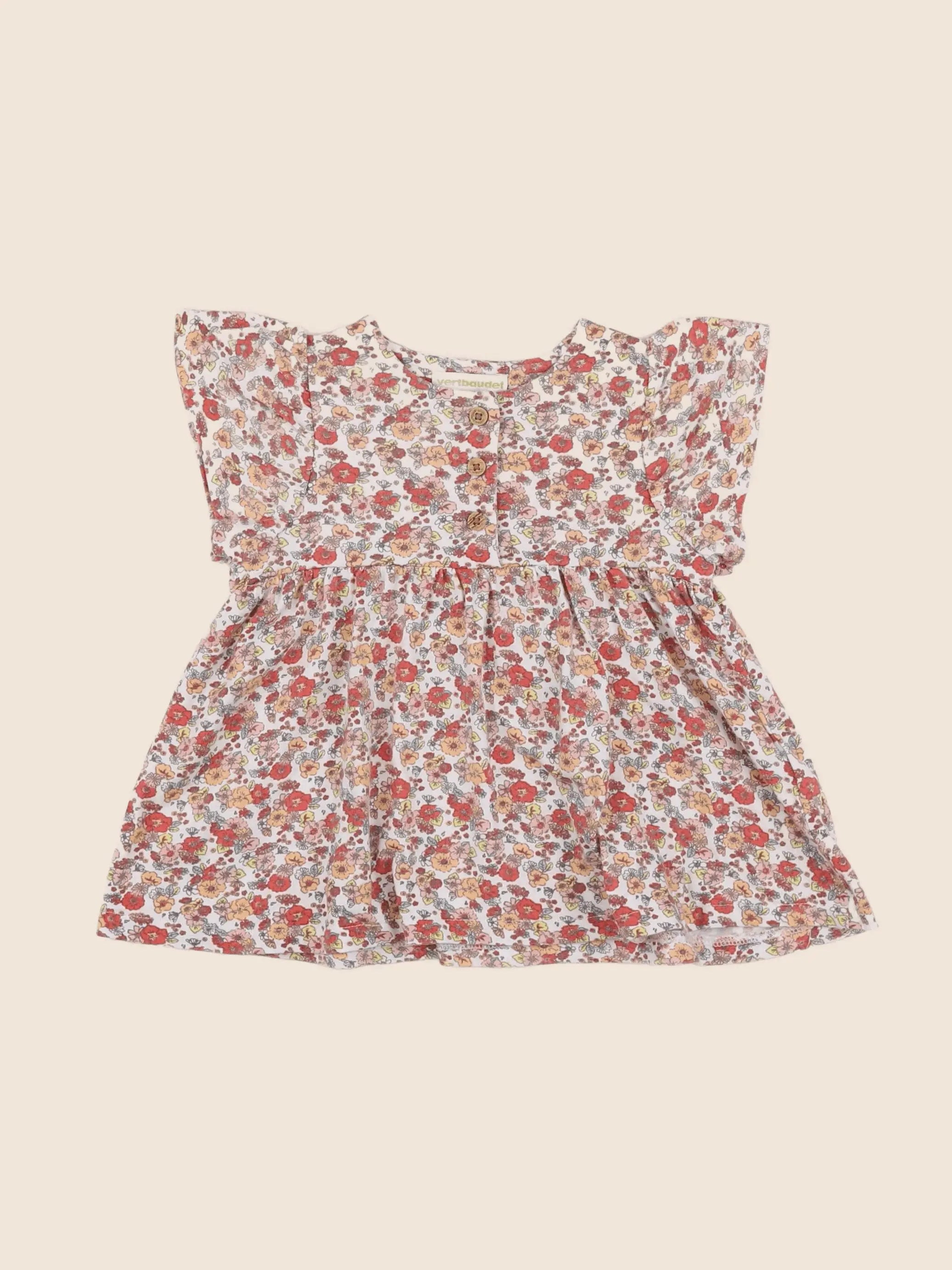 Vertbaudet - robe rose - 6 mois