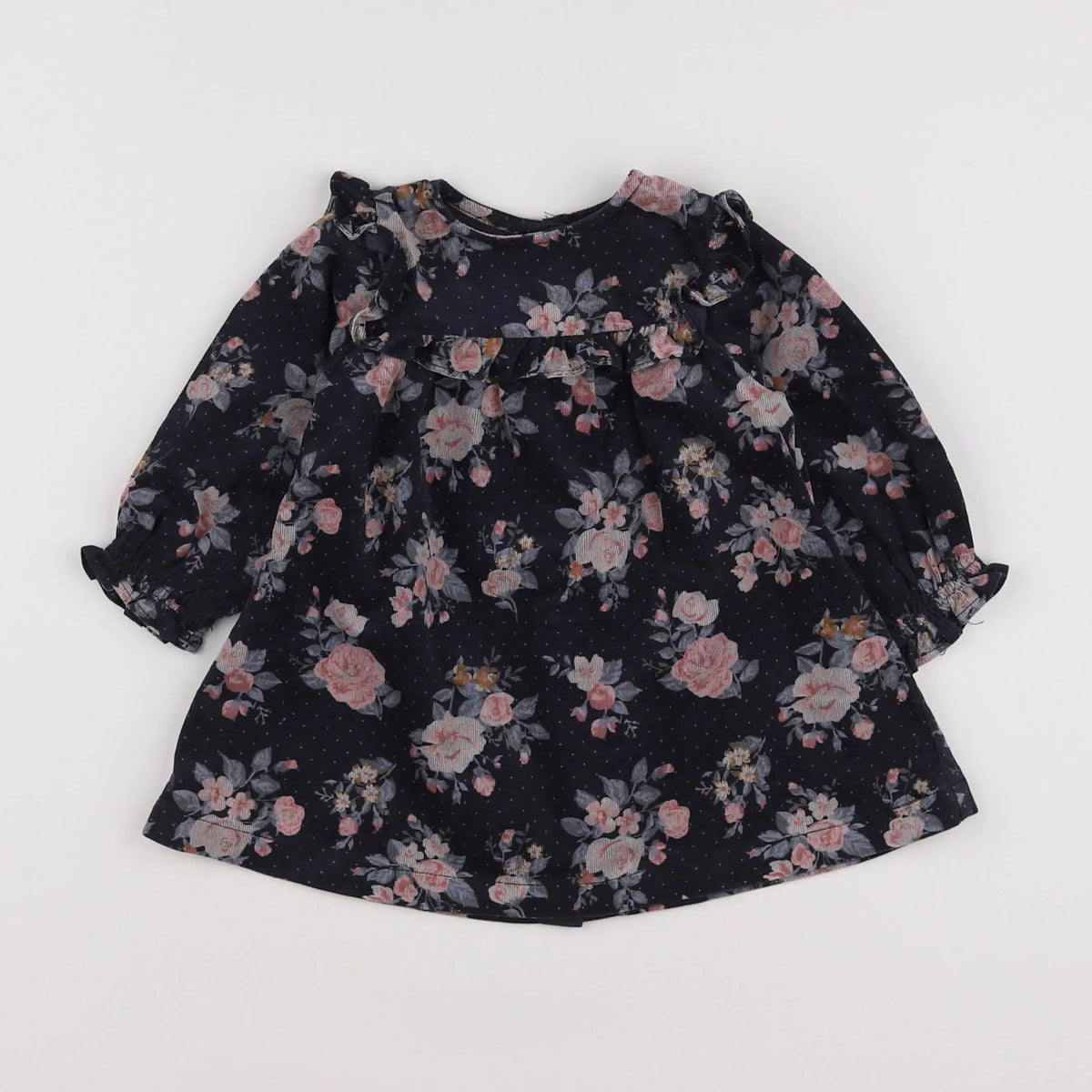 Vertbaudet - robe bleu, rose - 3 mois