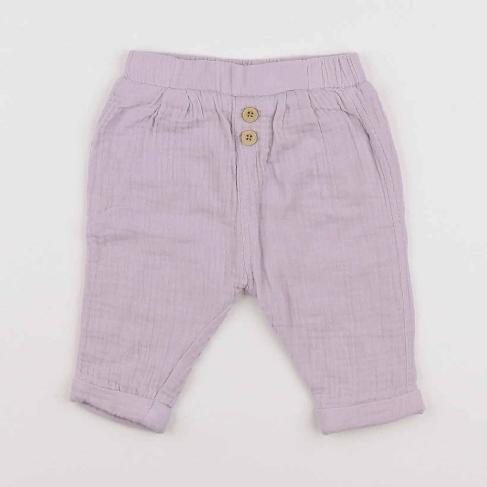 Vertbaudet - pantalon violet - 6 mois