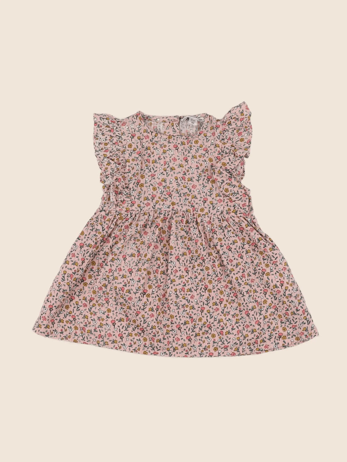 Vertbaudet - robe rose, jaune - 6 mois