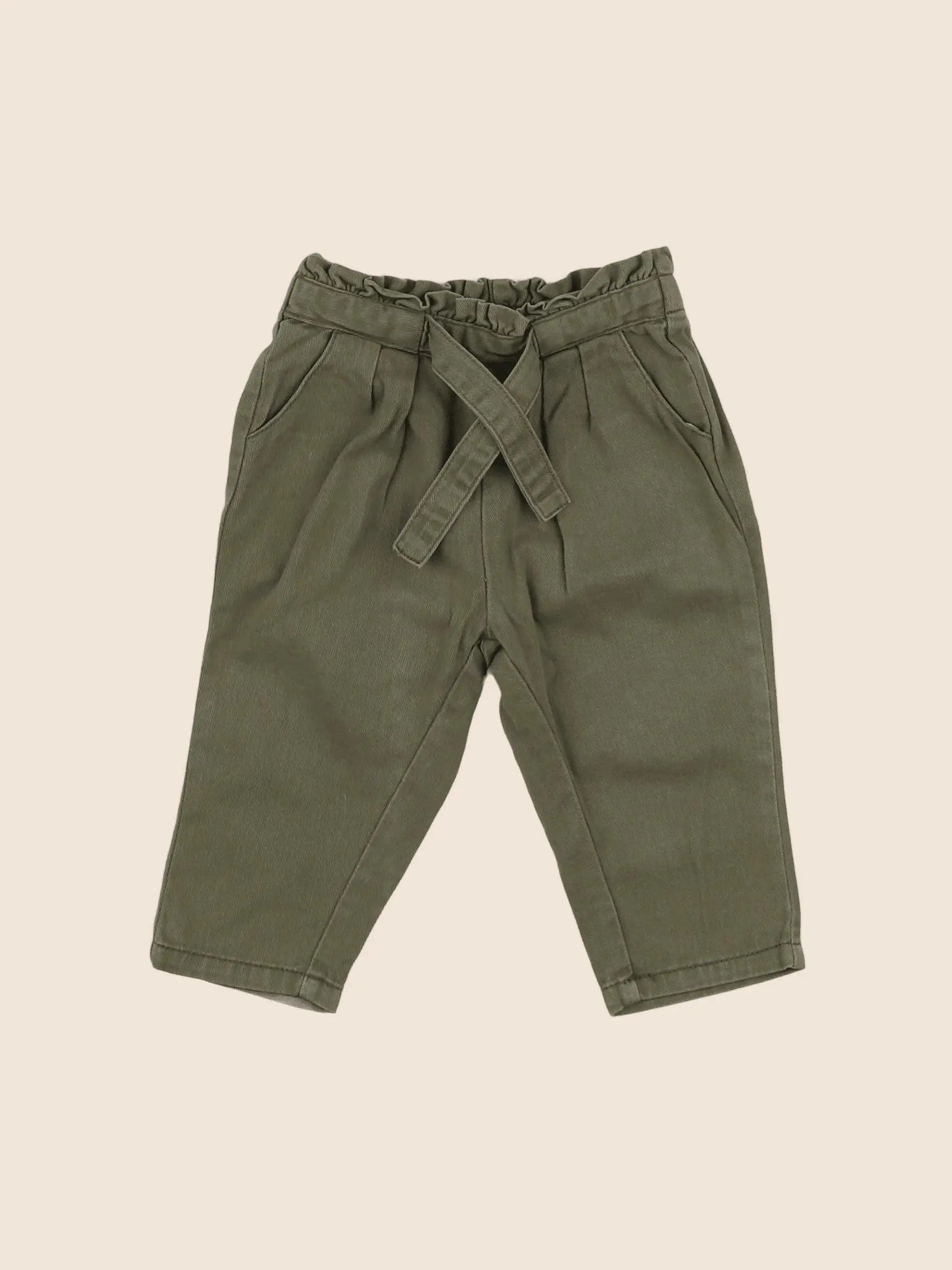 Vertbaudet - pantalon vert - 6 mois