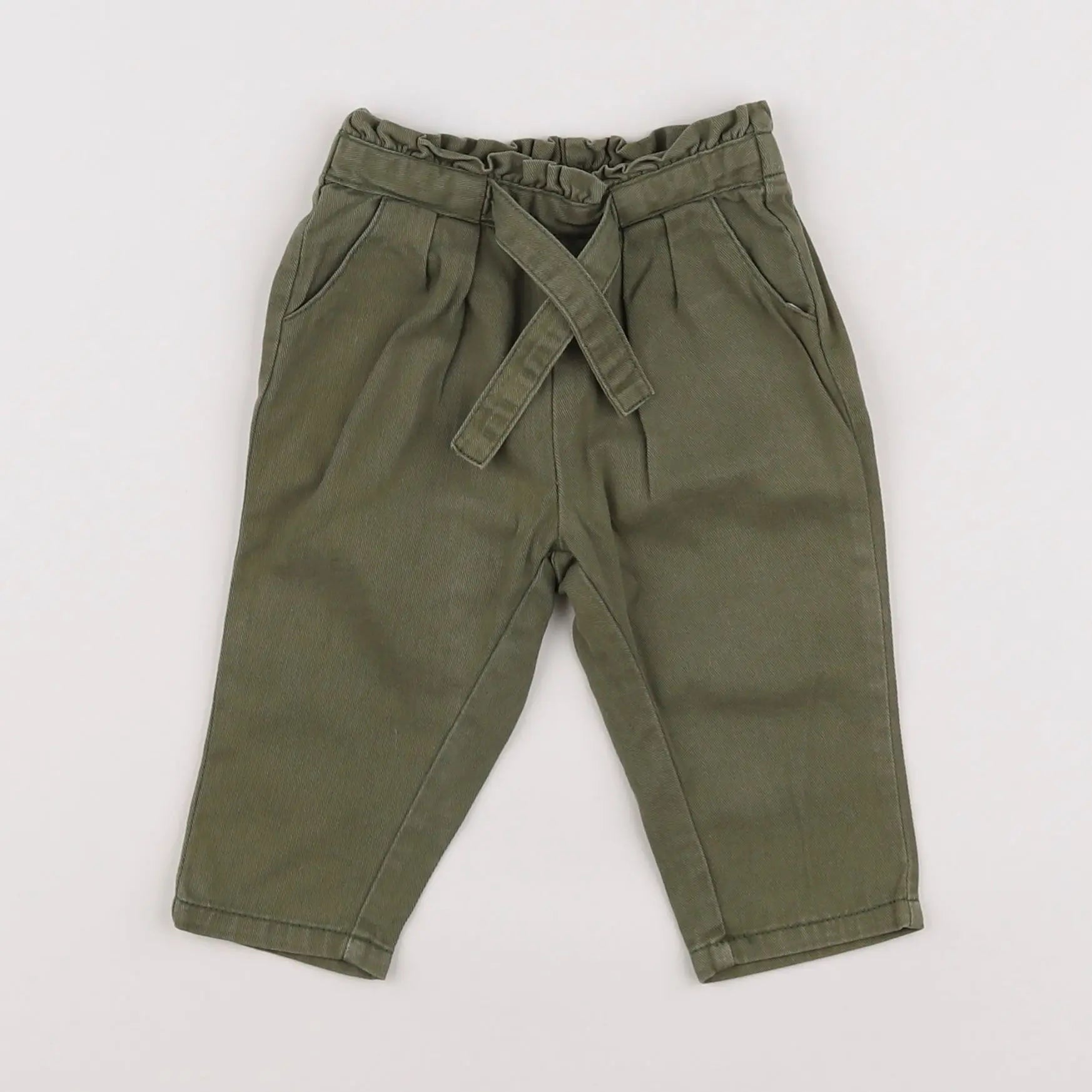 Vertbaudet - pantalon vert - 6 mois