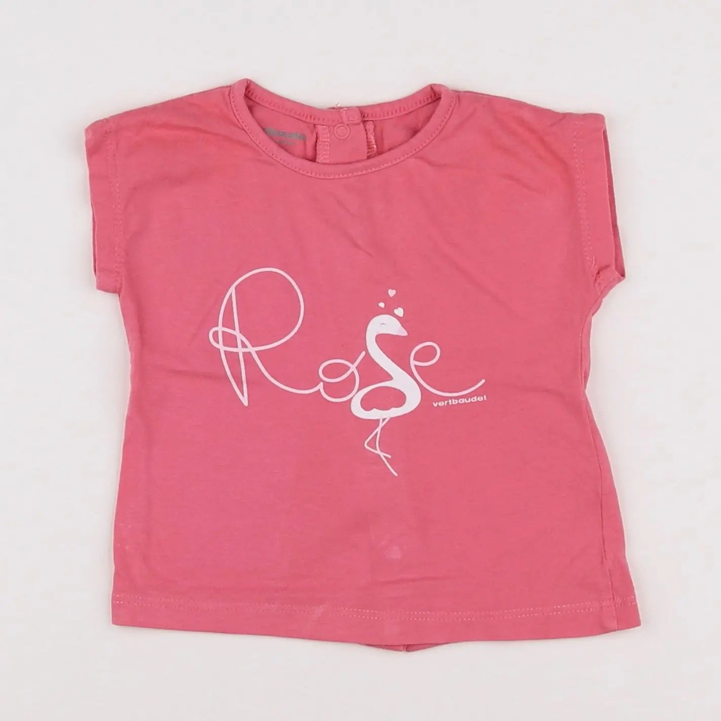 Vertbaudet - tee-shirt rose - 3 mois
