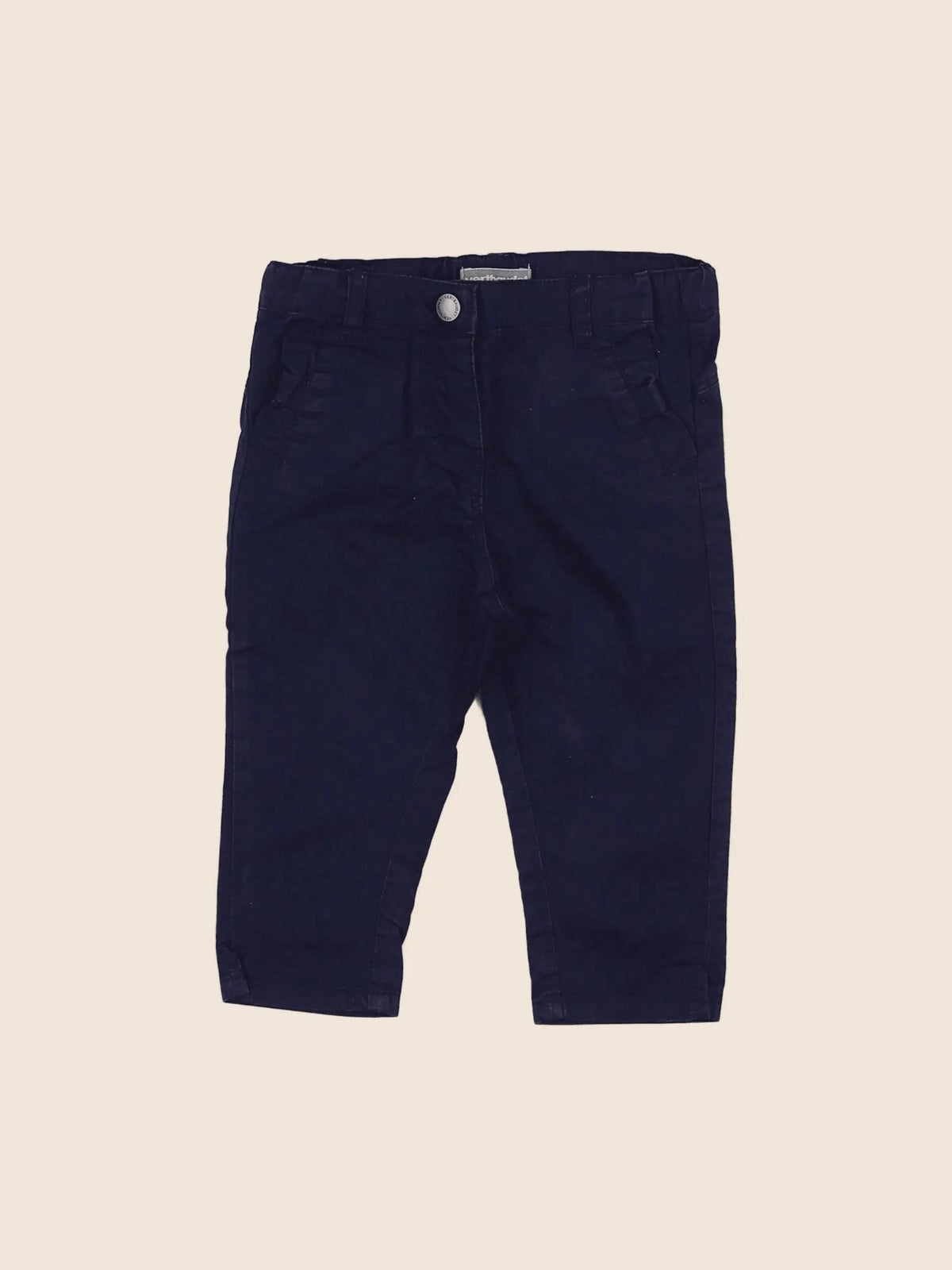 Vertbaudet - pantalon bleu - 12 mois