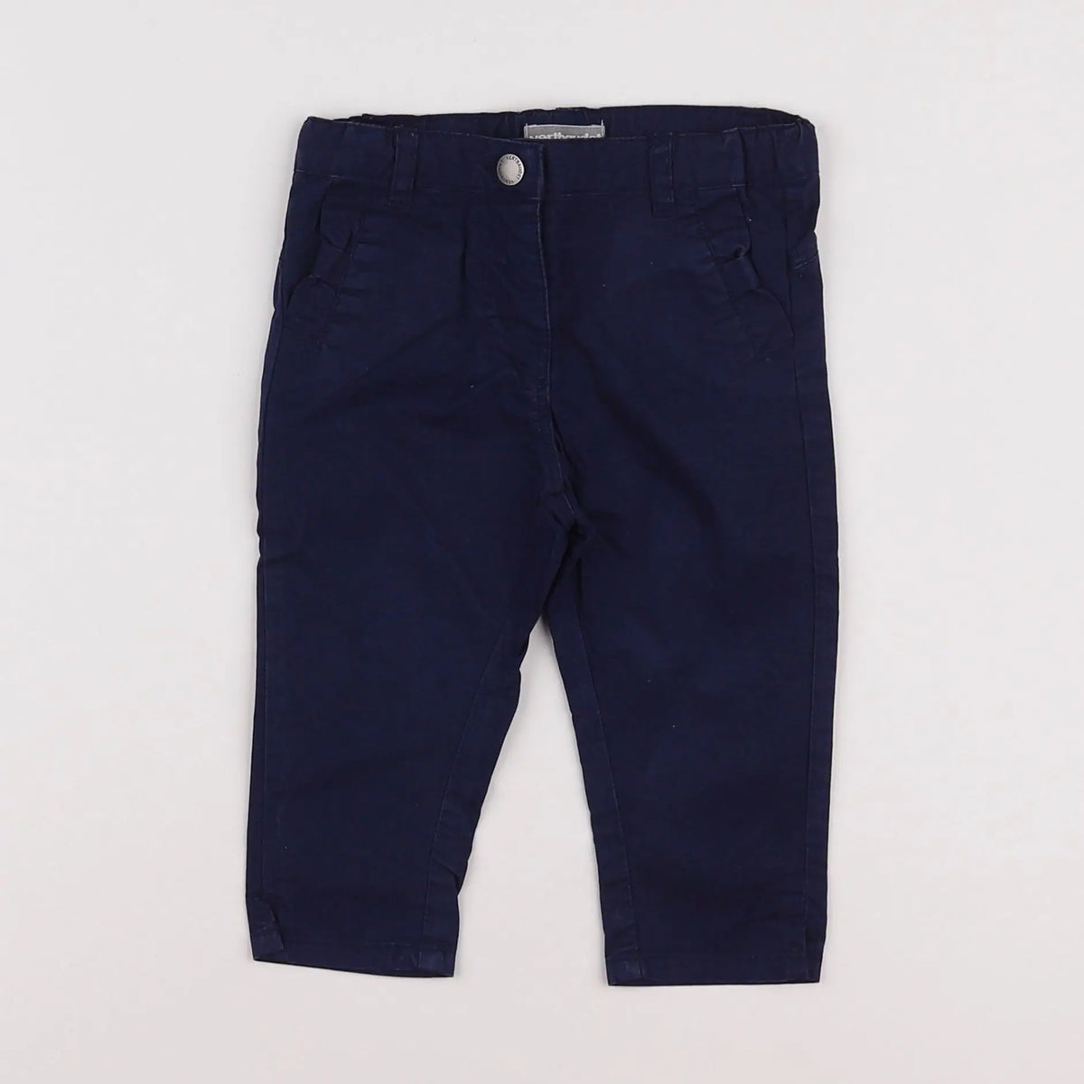 Vertbaudet - pantalon bleu - 12 mois