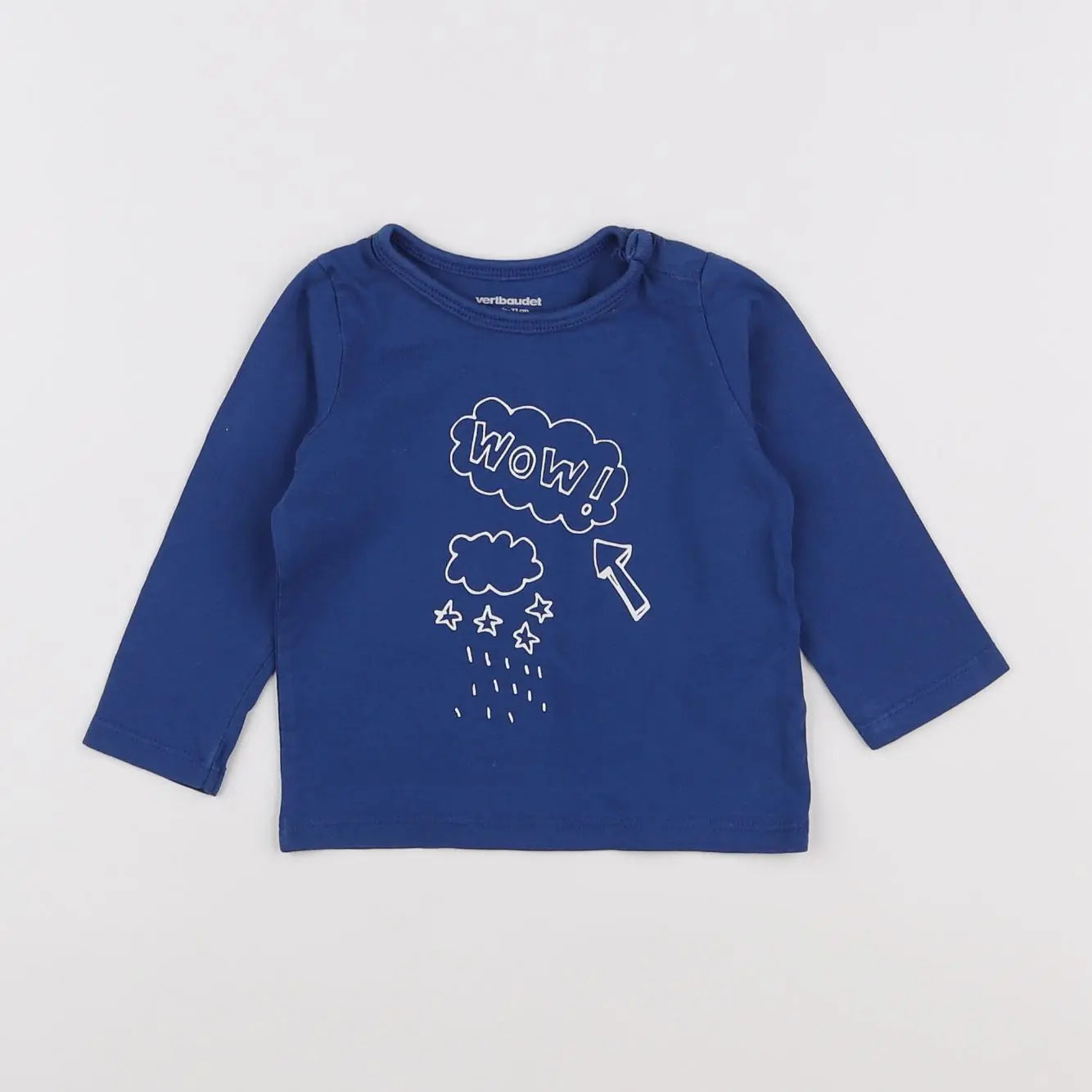 Vertbaudet - tee-shirt bleu - 9 mois