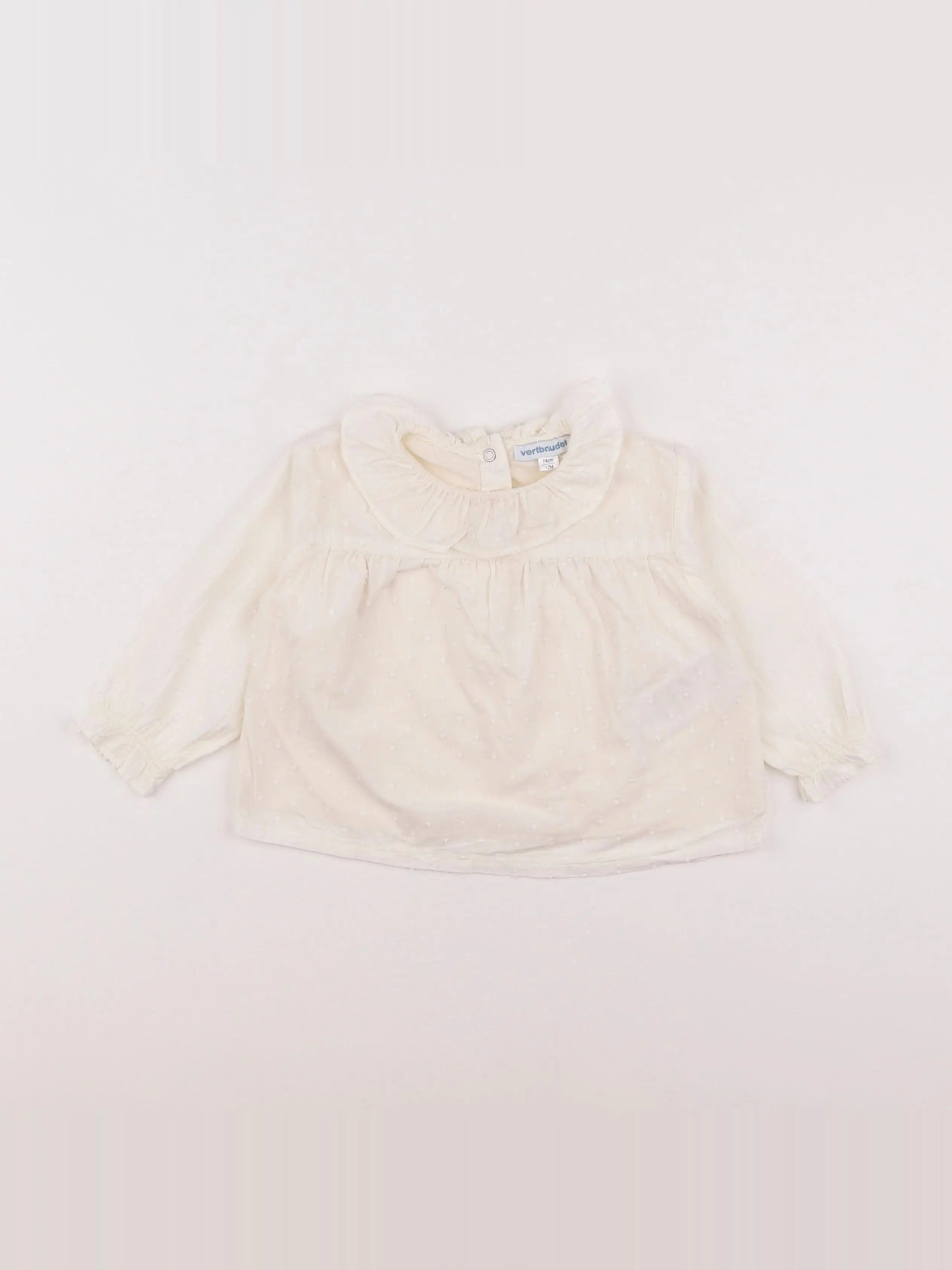 Vertbaudet - blouse beige - 12 mois