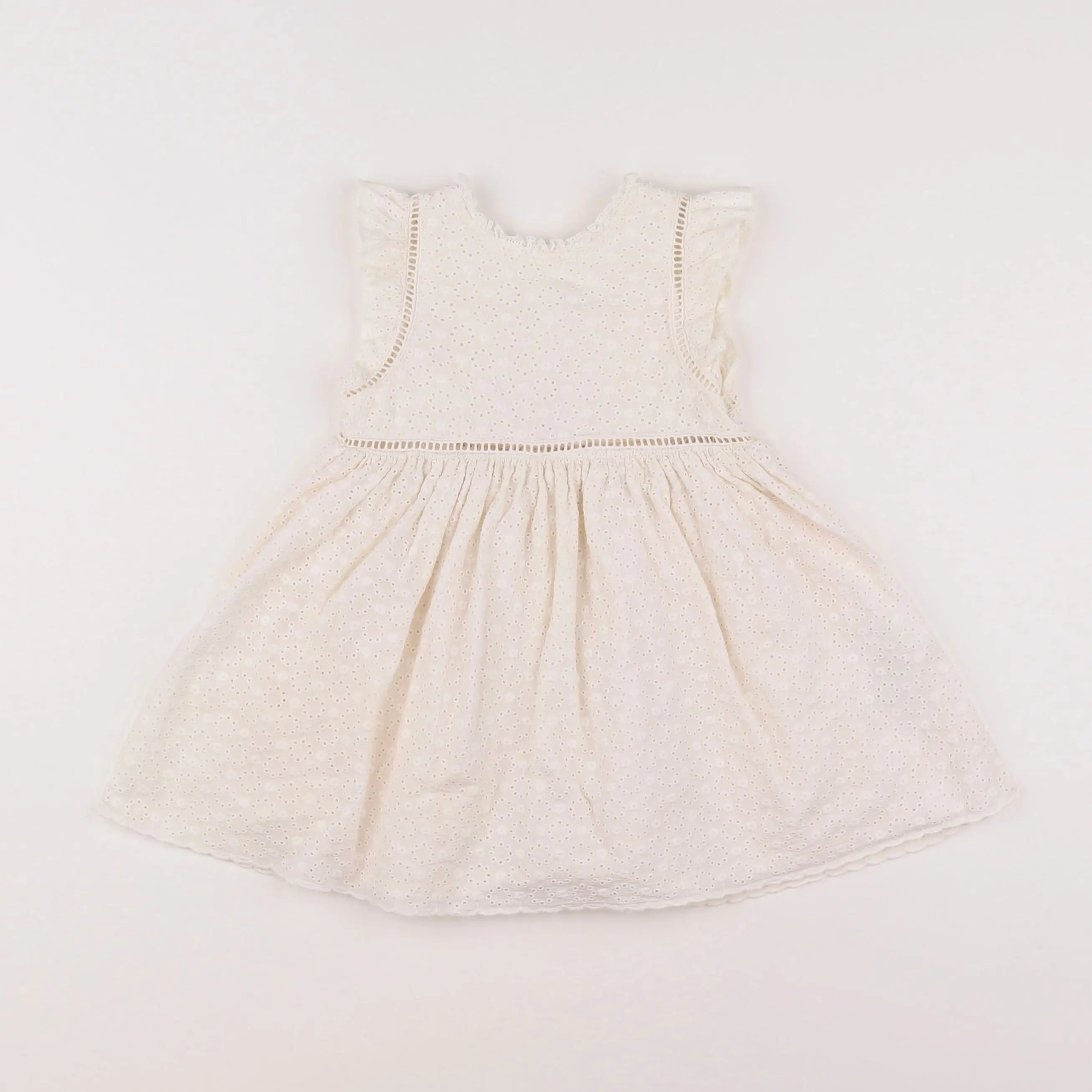 Vertbaudet - robe beige - 18 mois