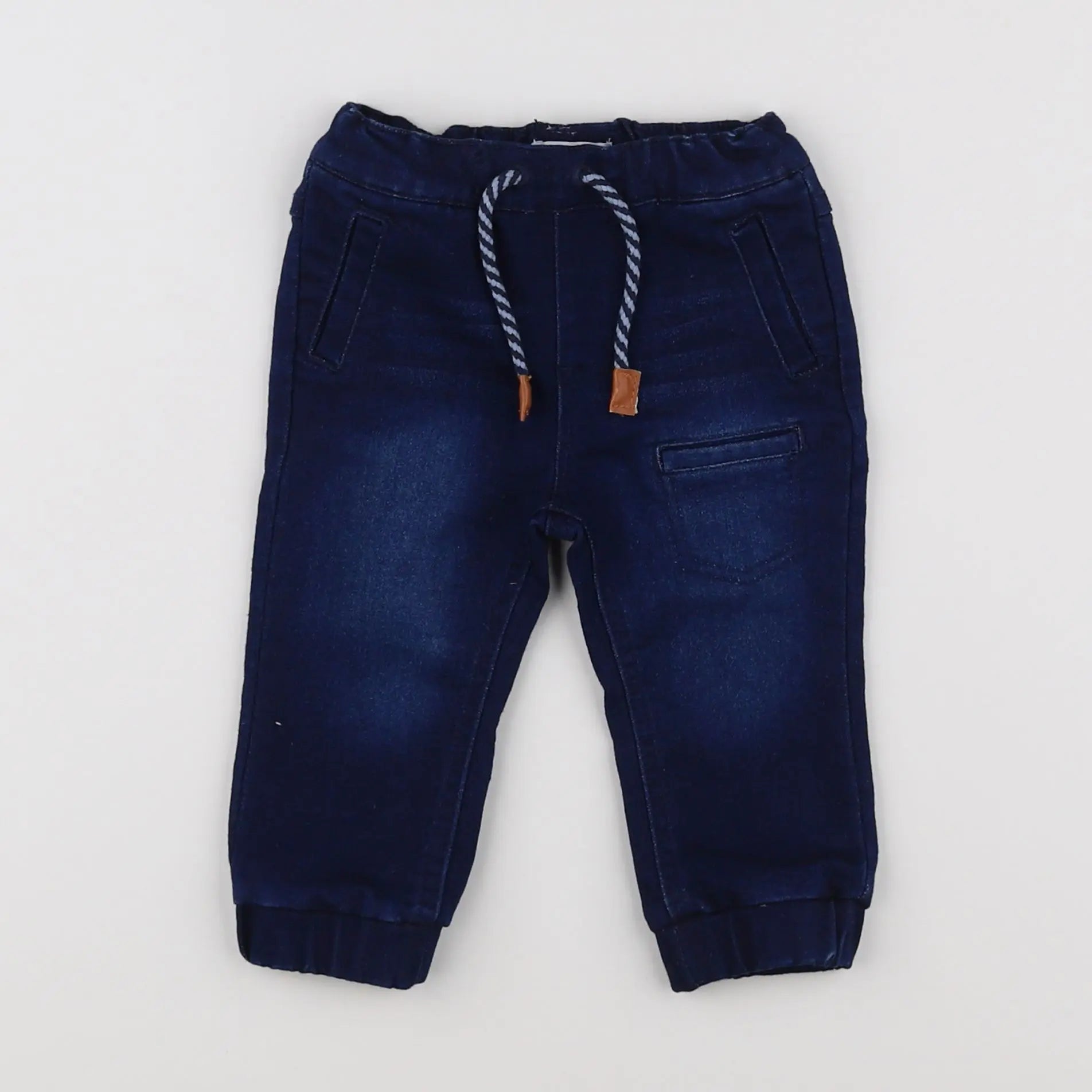 Vertbaudet - pantalon bleu - 12 mois