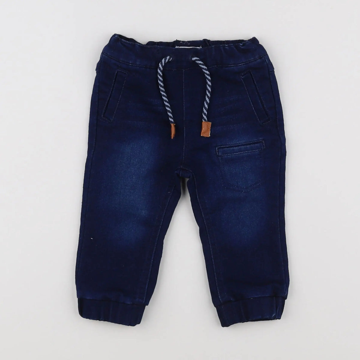 Vertbaudet - pantalon bleu - 12 mois