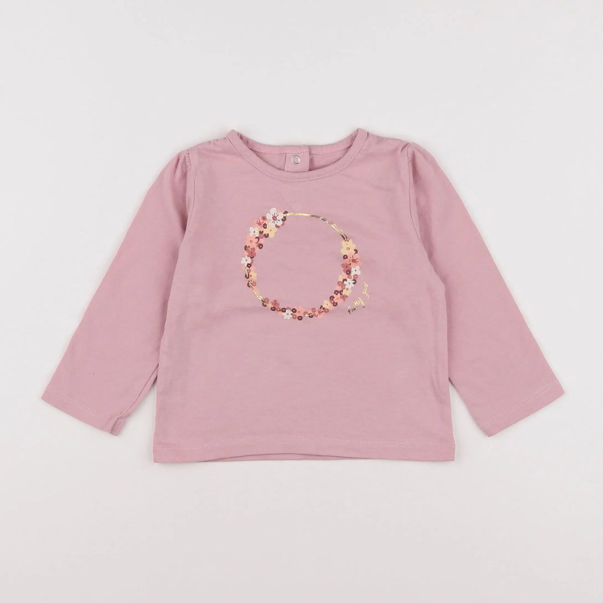 Vertbaudet - tee-shirt rose - 12 mois