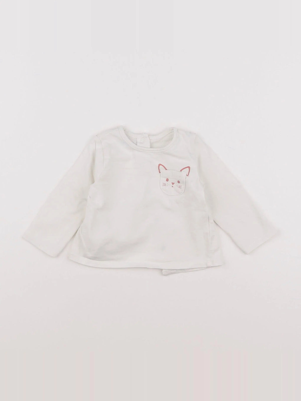 Vertbaudet - tee-shirt blanc - 3 mois