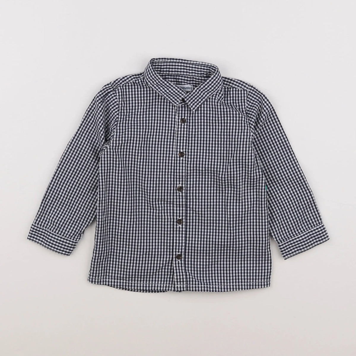 Vertbaudet - chemise blanc, noir - 2 ans