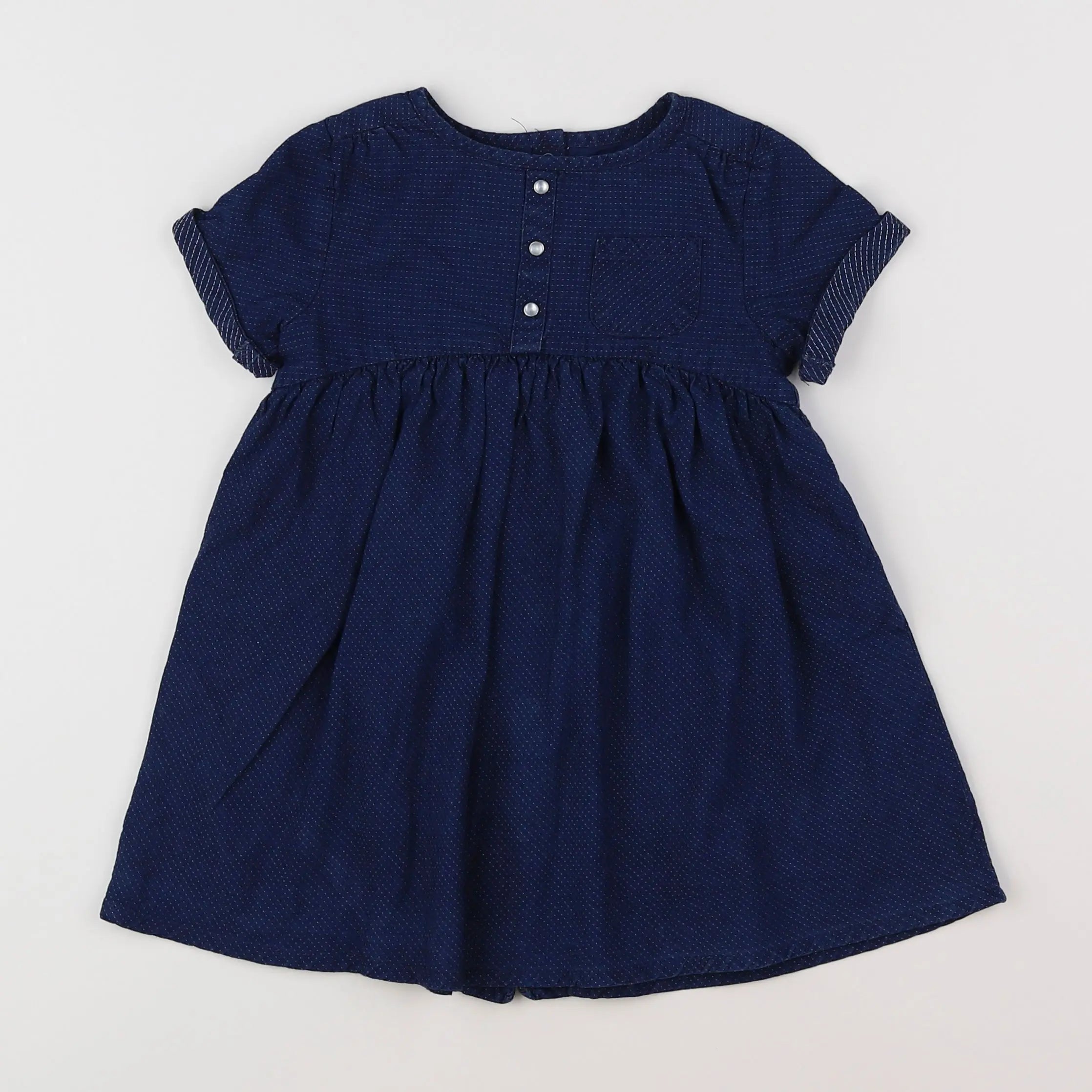 Vertbaudet - robe bleu - 18 mois