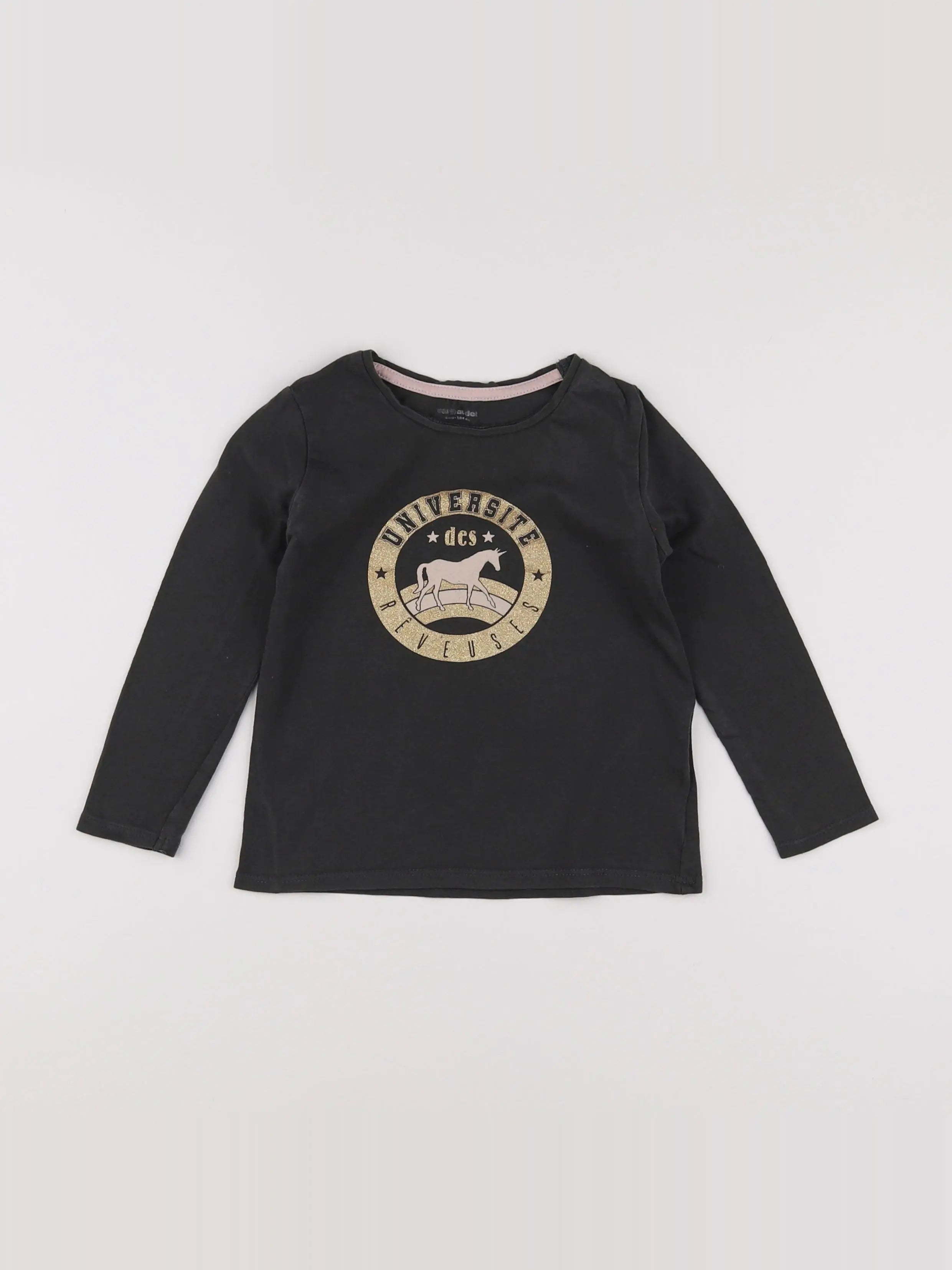 Vertbaudet - tee-shirt gris - 4 ans