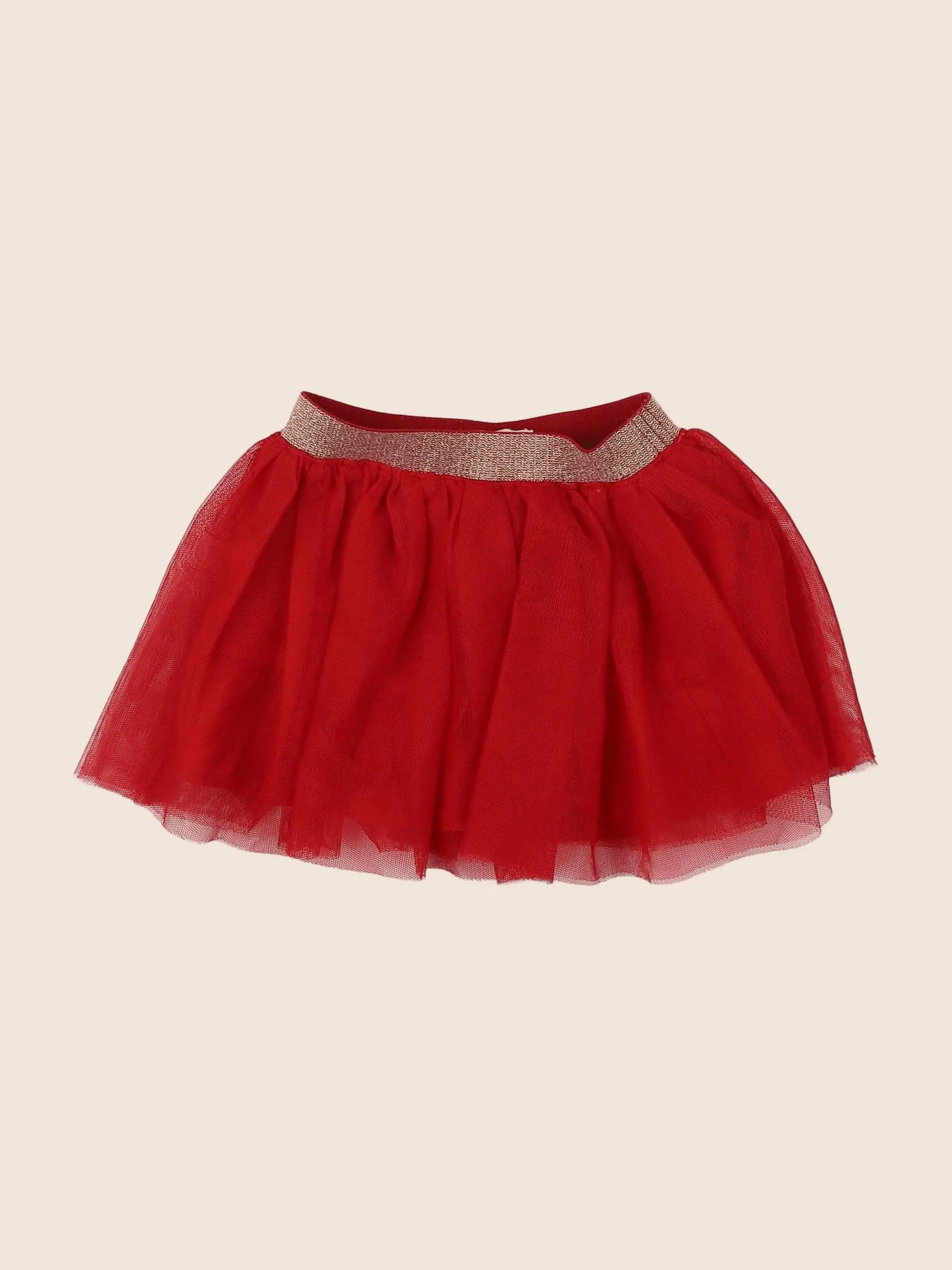 Vertbaudet - jupe rouge - 18 mois