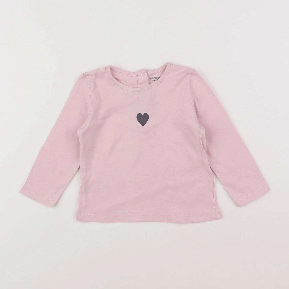 Vertbaudet - tee-shirt rose - 12 mois