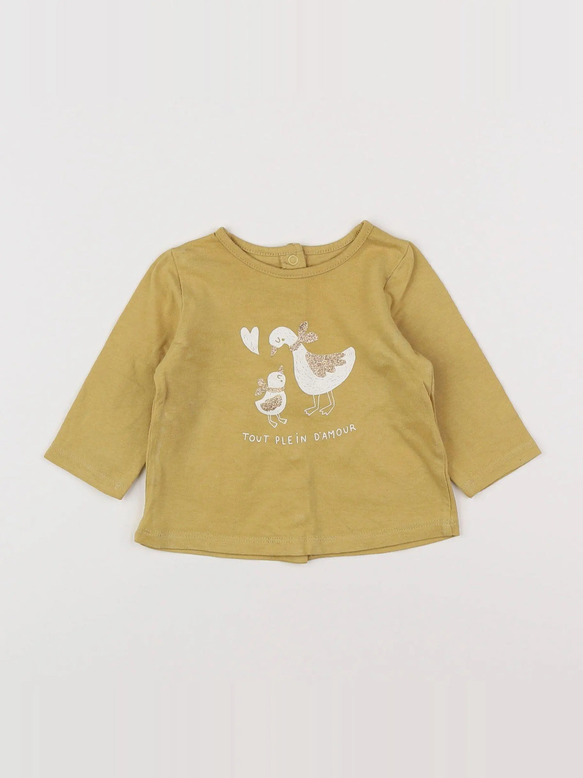 Vertbaudet - tee-shirt jaune - 3 mois