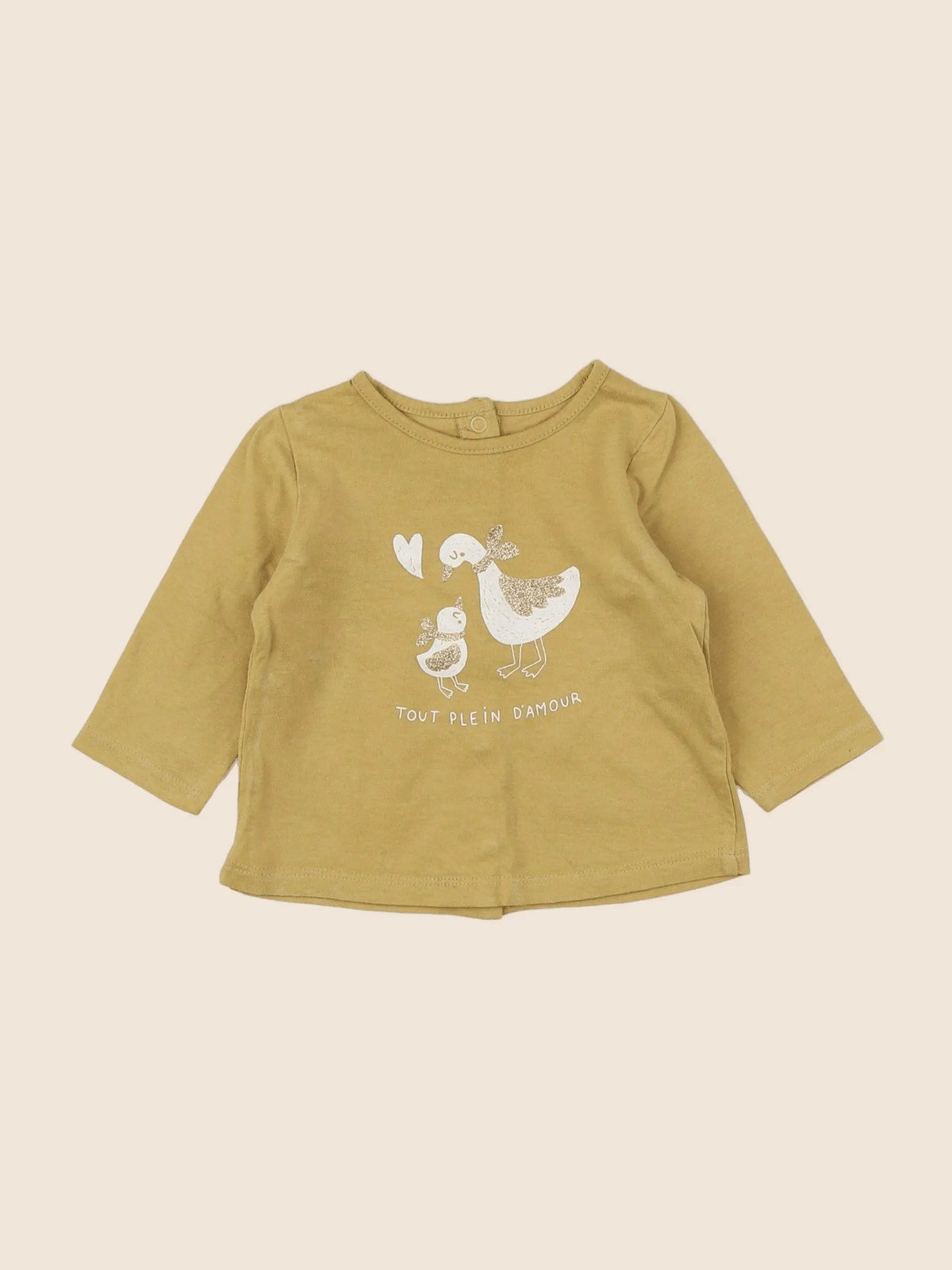 Vertbaudet - tee-shirt jaune - 3 mois