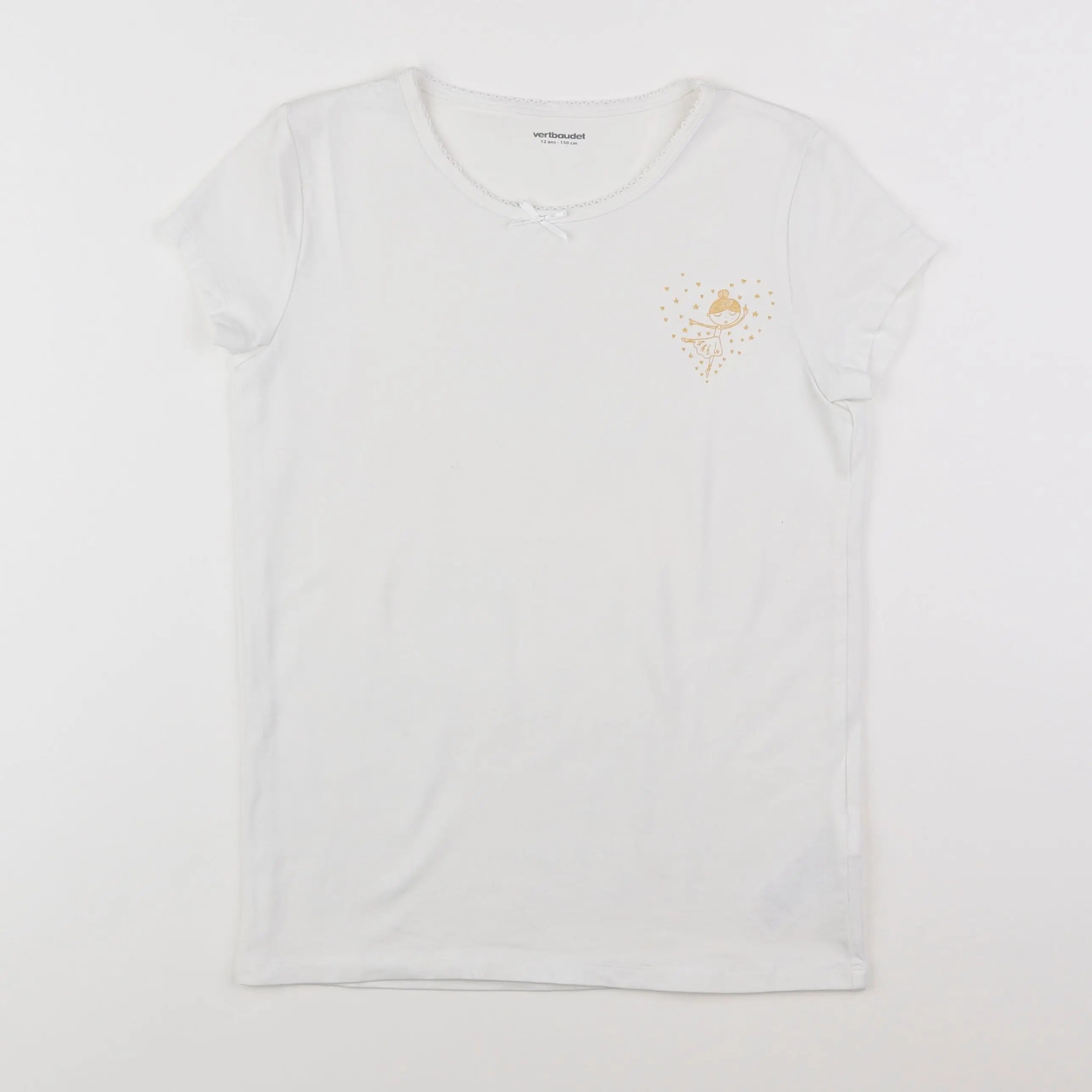 Vertbaudet - maillot de corps blanc - 12 ans