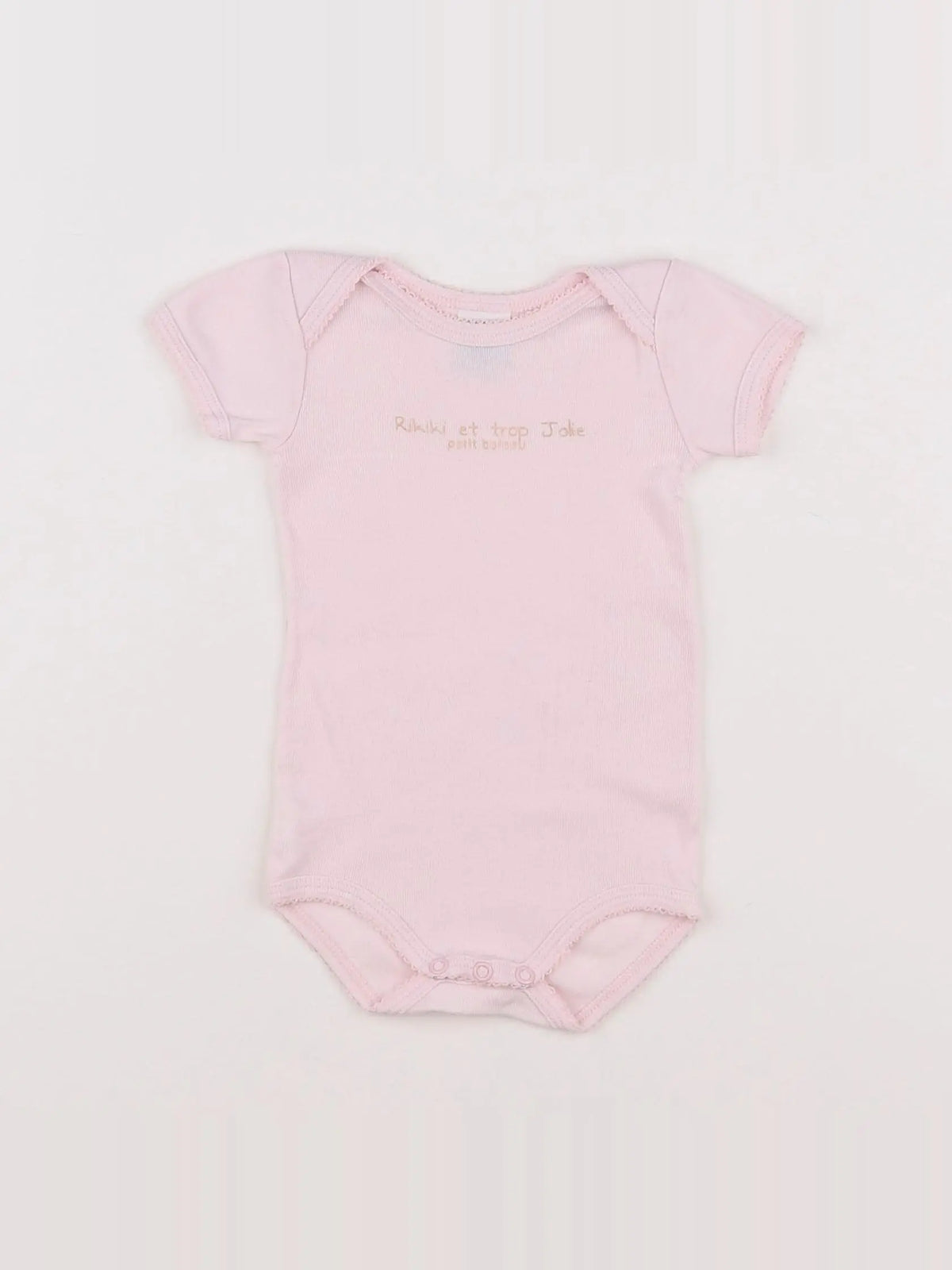Petit Bateau - body rose - 3 mois