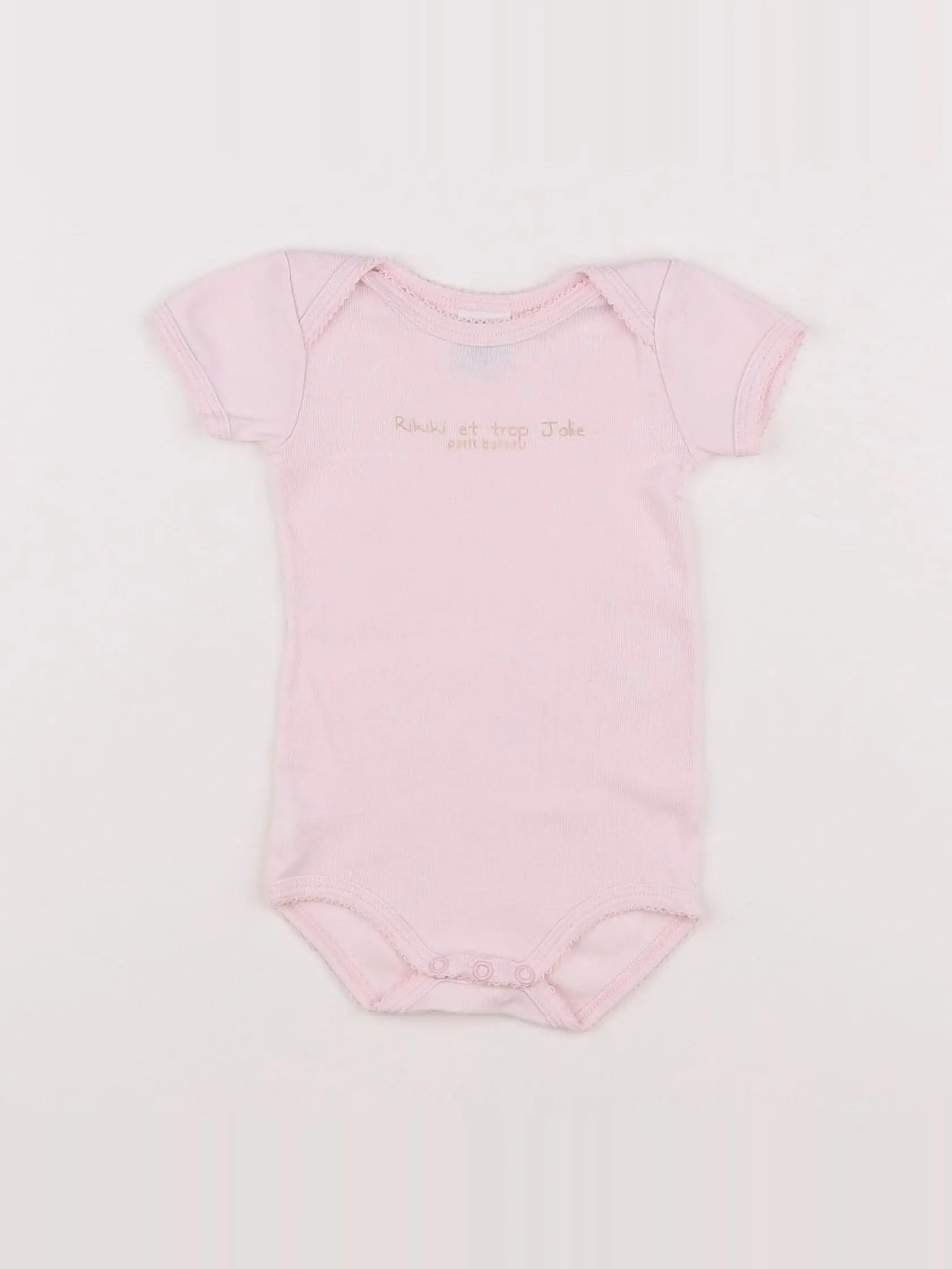 Petit Bateau - body rose - 3 mois
