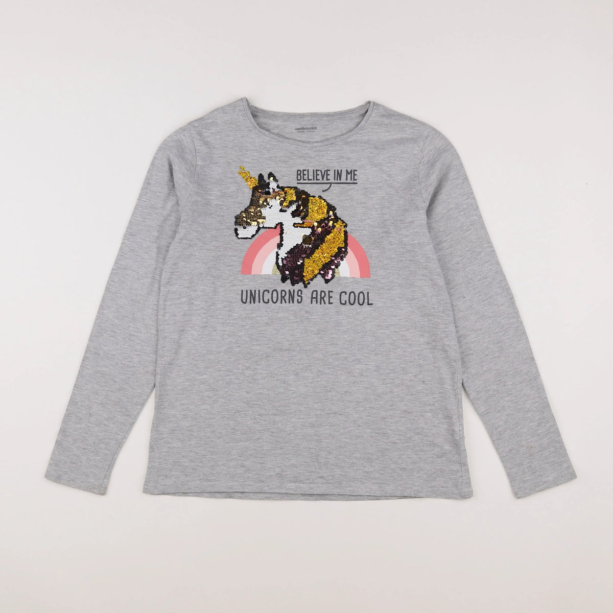 Vertbaudet - tee-shirt gris - 12 ans